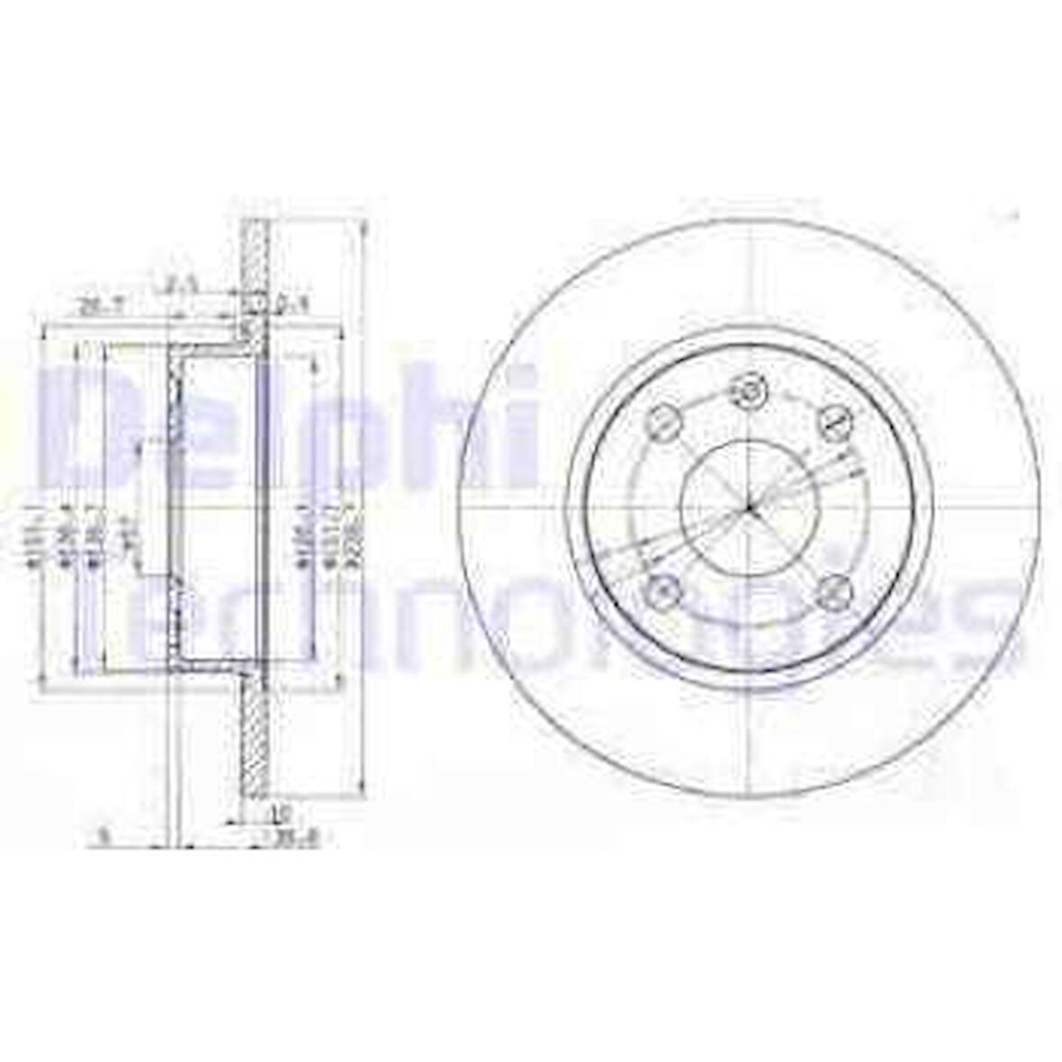 Opel Arka Fren Disk Aynası Corsa C 1.4 1.8 03> Corsa C 1.4 1.8 00>03 Tigra Twintop 1.8 04> - Delphi Bg3771