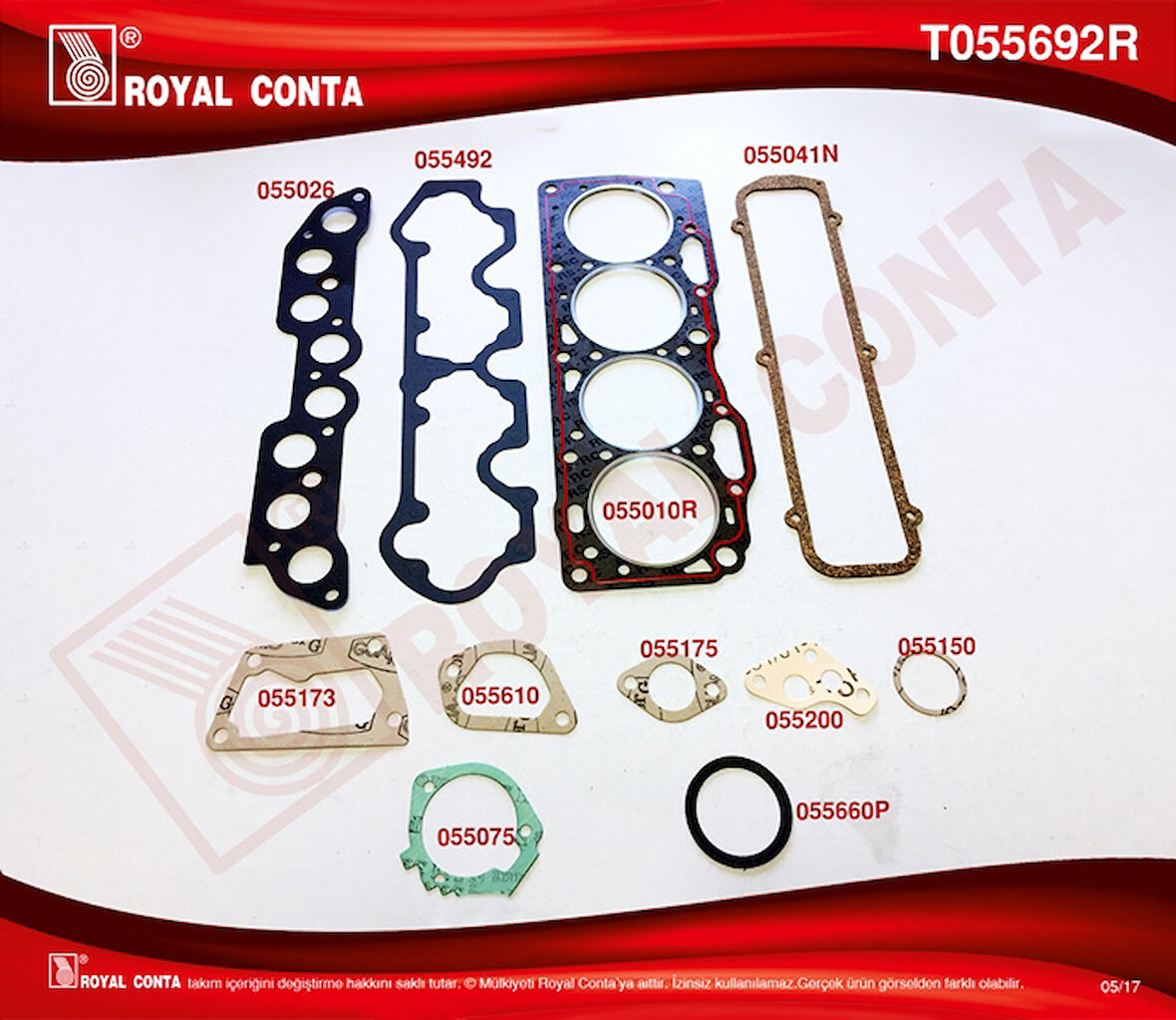 Tofas Motor Ust Takım Conta Fiat Tempra Tipo Uno Slx 1.6 91> - Royal T055692r