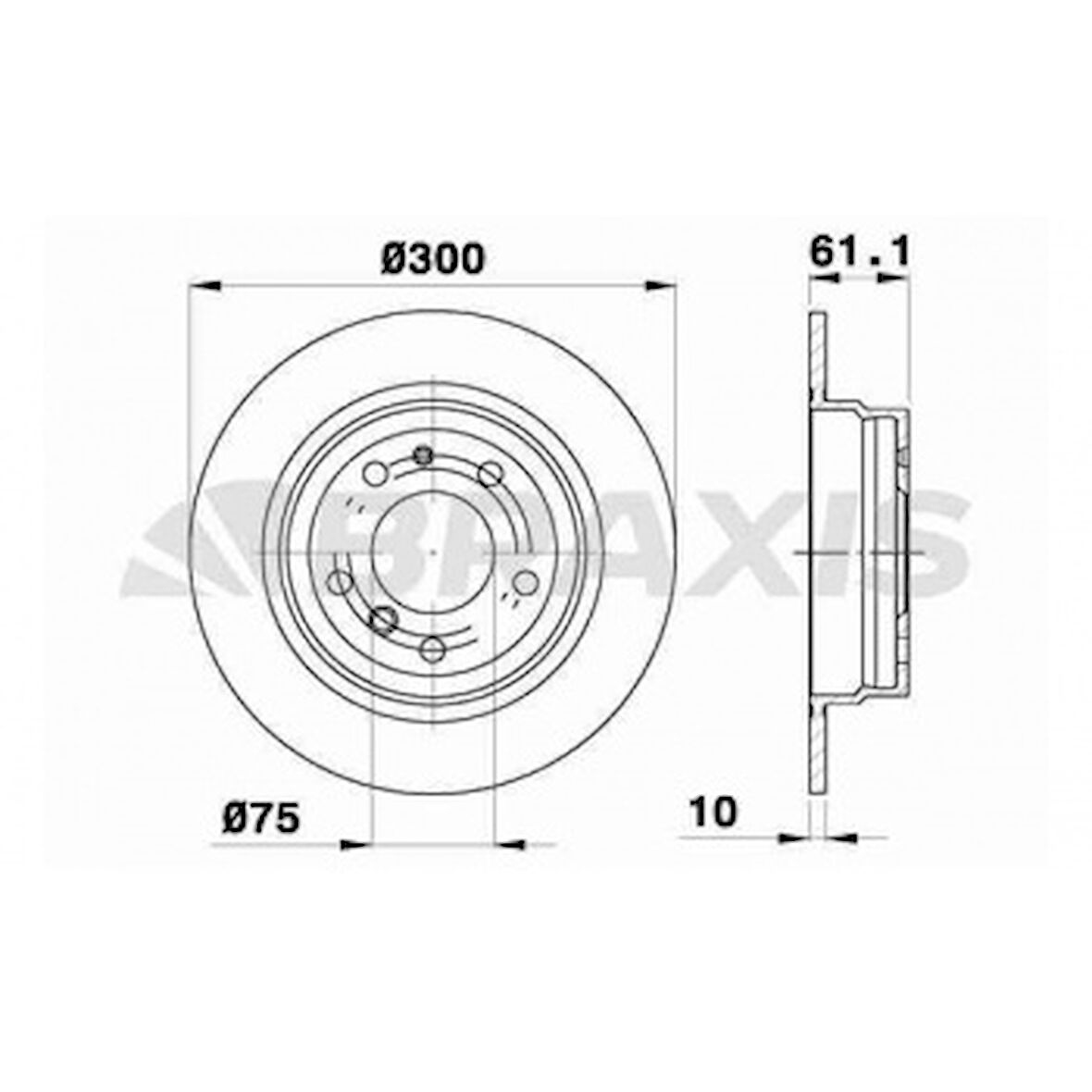 Bmw Arka Fren Diski Bmw E34 90>95 - Braxıs Ae0447