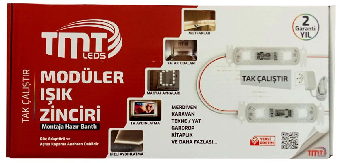 5 Mt Tak Çalıştır Modüler Işık Zinciri Gizli Aydınlanma ve Dekorasyon İçin Led Işık