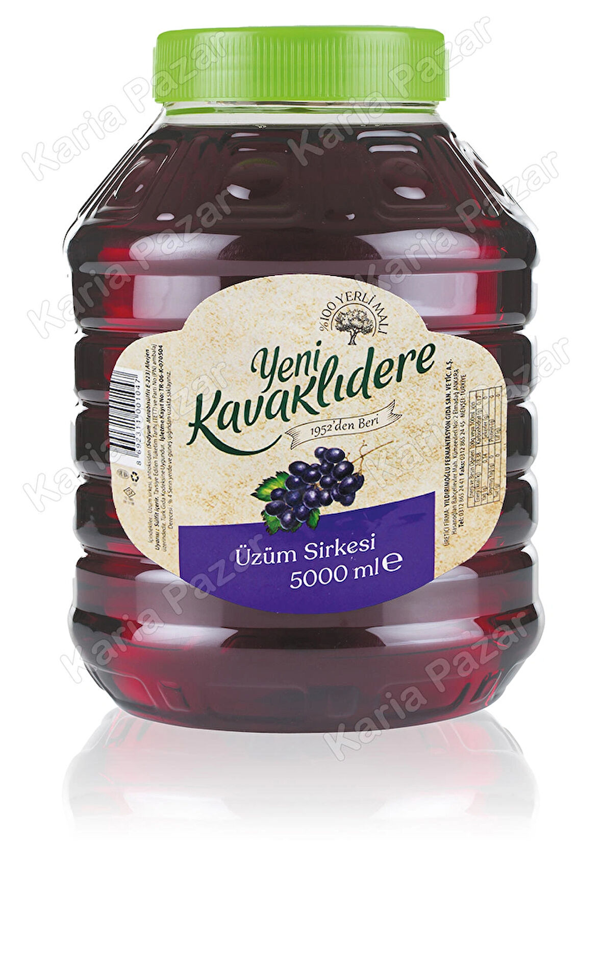 Kavaklıdere Üzüm Sirkesi 5 Lt | Turşuluk Ve Salatalar İçin Doğal Fermente Sirke