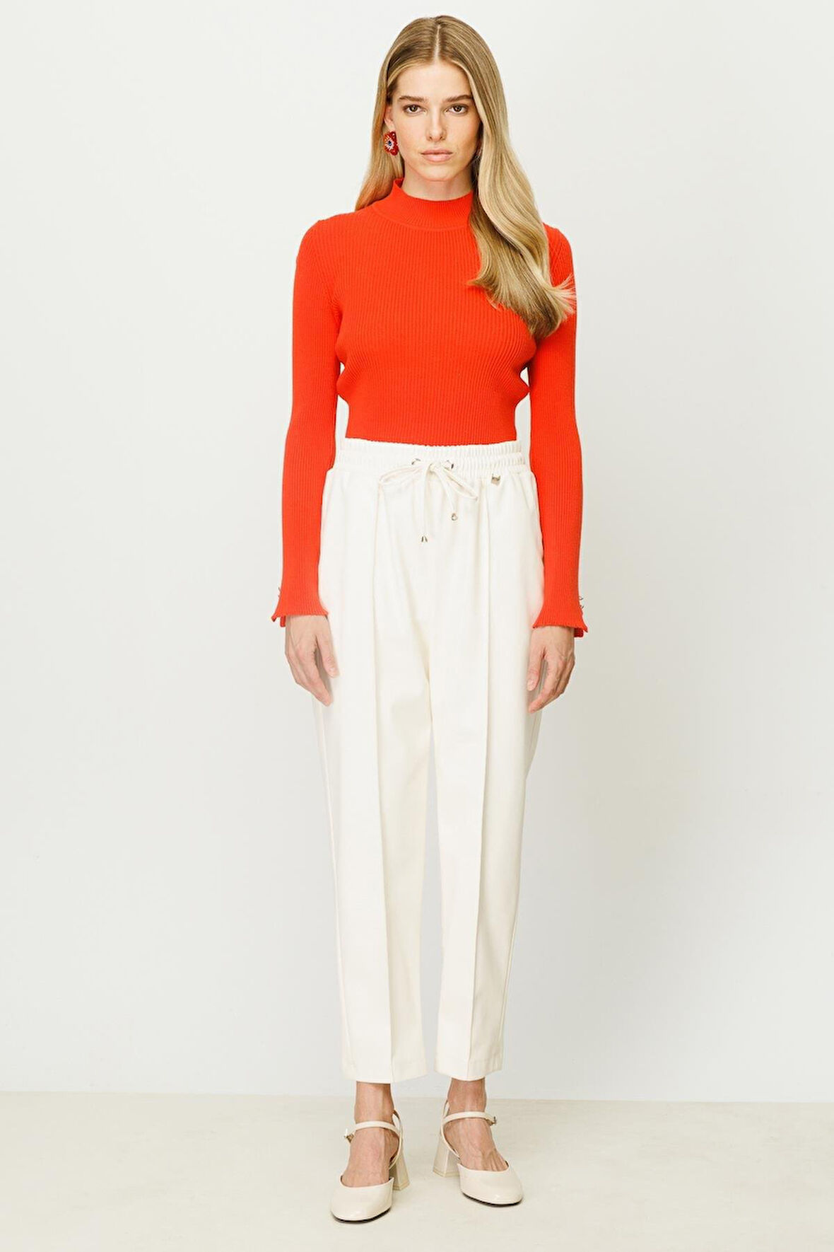 Deri Pantolon-Ekru | 3