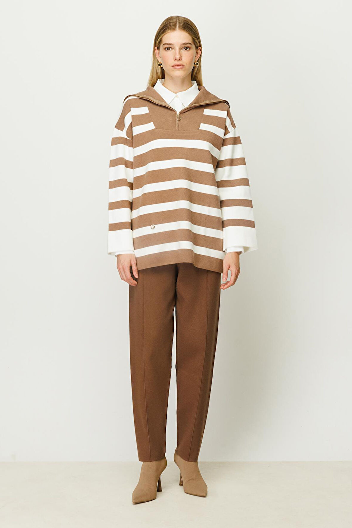 Triko Tunik-Latte-Ekru | 2