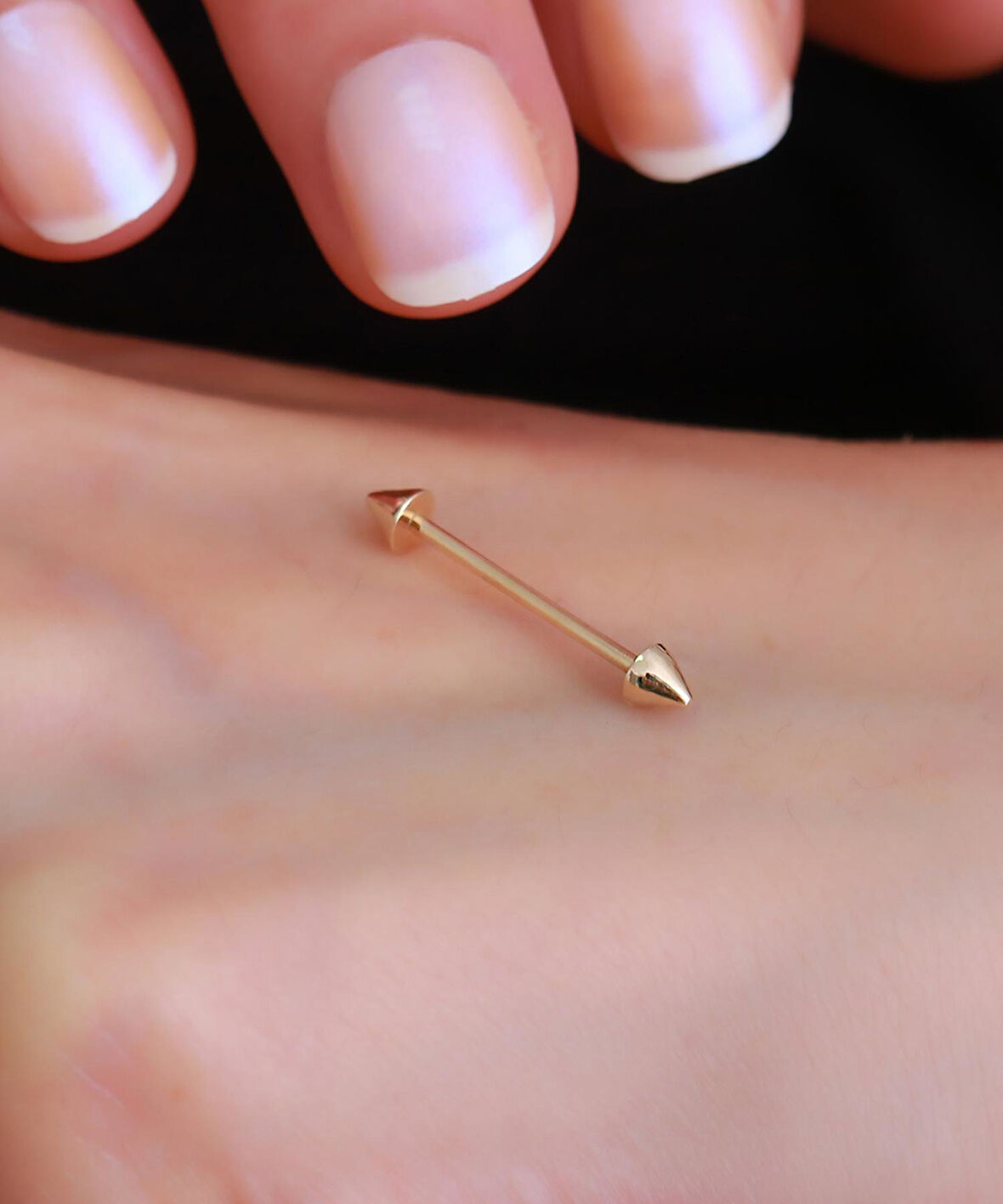 14 Ayar Altın Ok Kaş Piercing