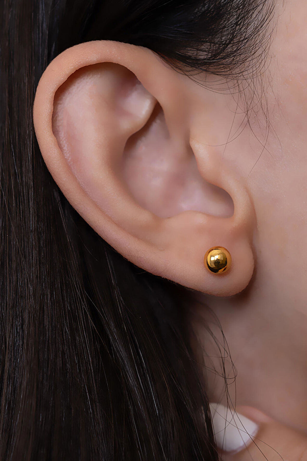 14 Ayar Altın Top Küpe 5 mm