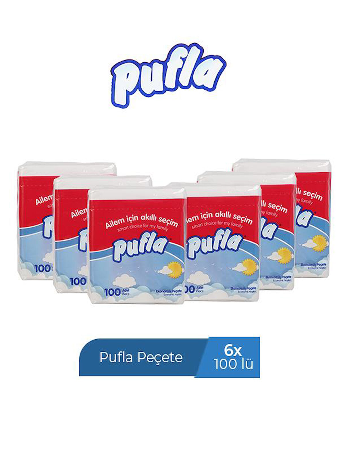 PUFLA PEÇETE 100 LÜ X 6 ADET