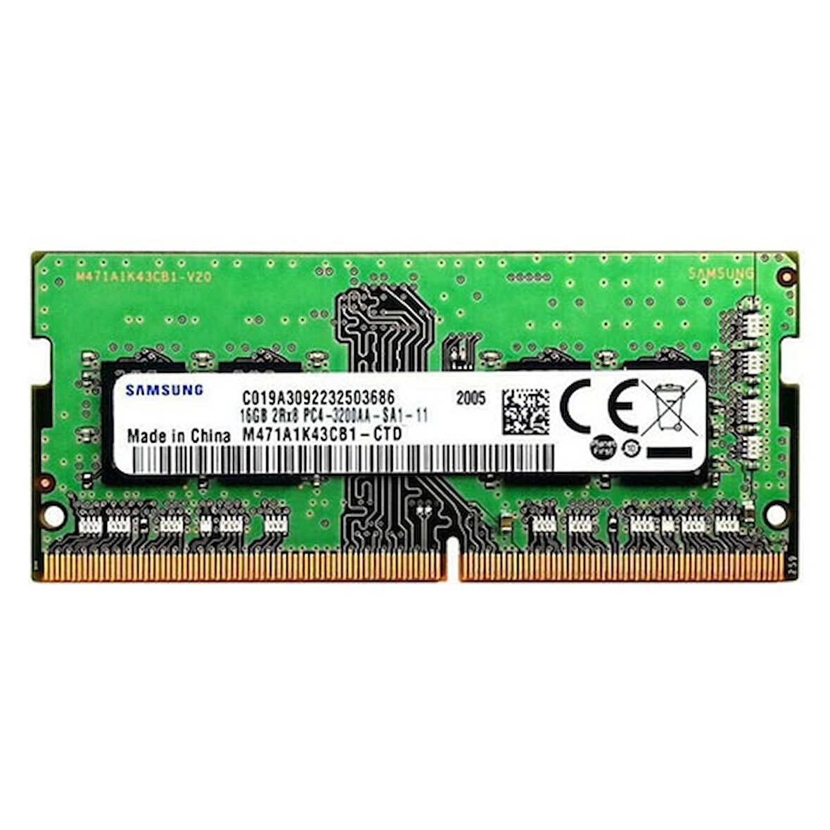 Samsung 16Gb Ddr4 3200Mhz Cl22 Notebook Ram M471A2K43Db1Cwe (Kutusuz) (1.2V)