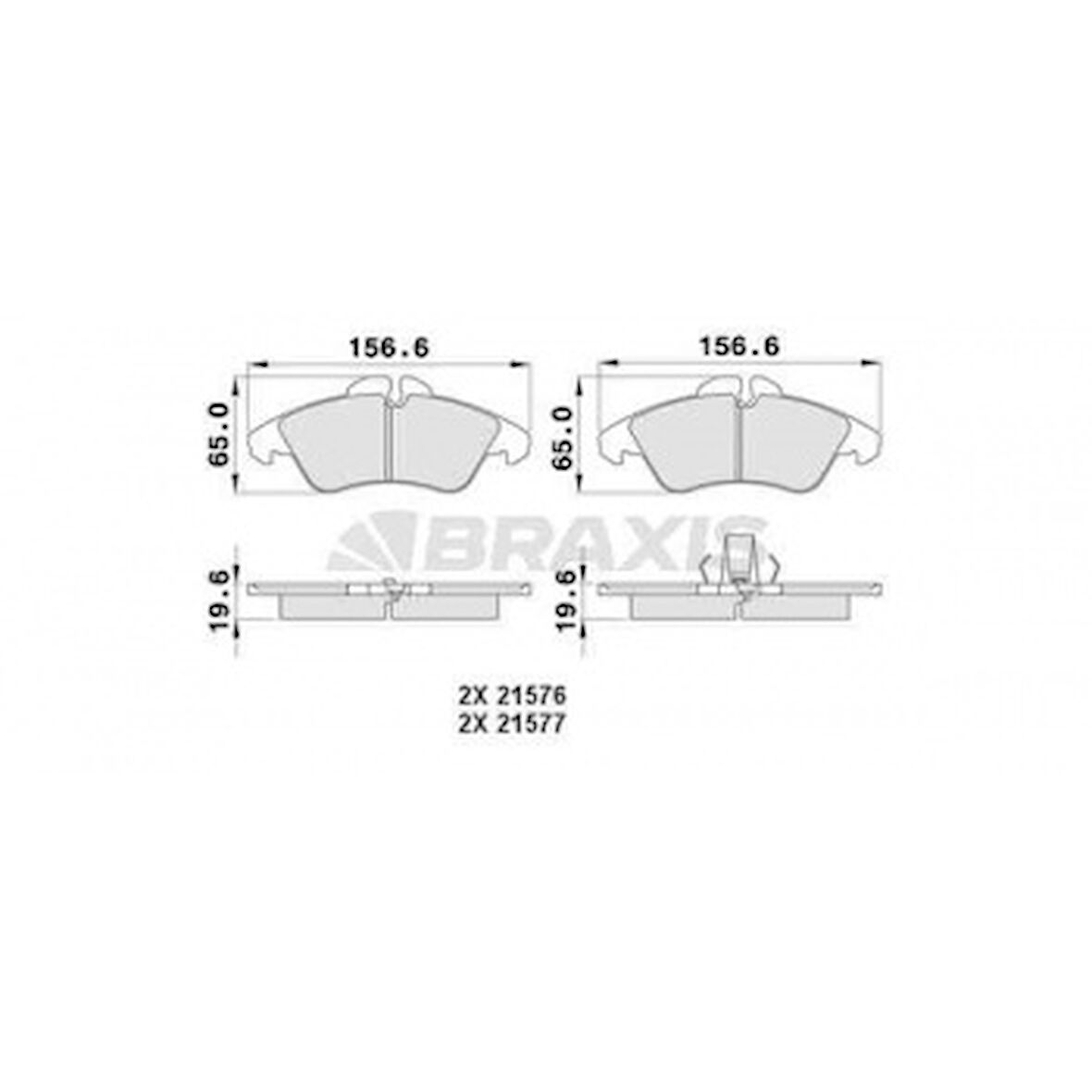 Mercedes Fren Balatası On V-Class 638/2 97>03 Vito 638 97>03 Sprinter 97>06 Lt 28/35 96>06 - Braxıs Aa0118