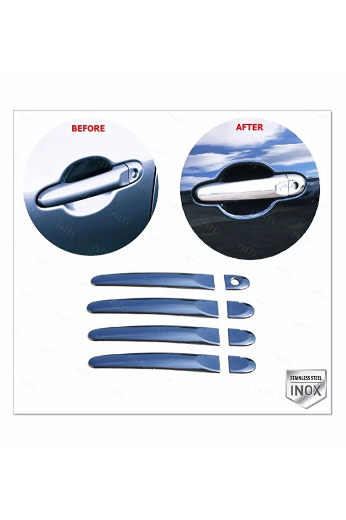 Nissan Micra Krom Kapı Kolu 4 Kapı 2010-2016 Arası Paslanmaz Çelik