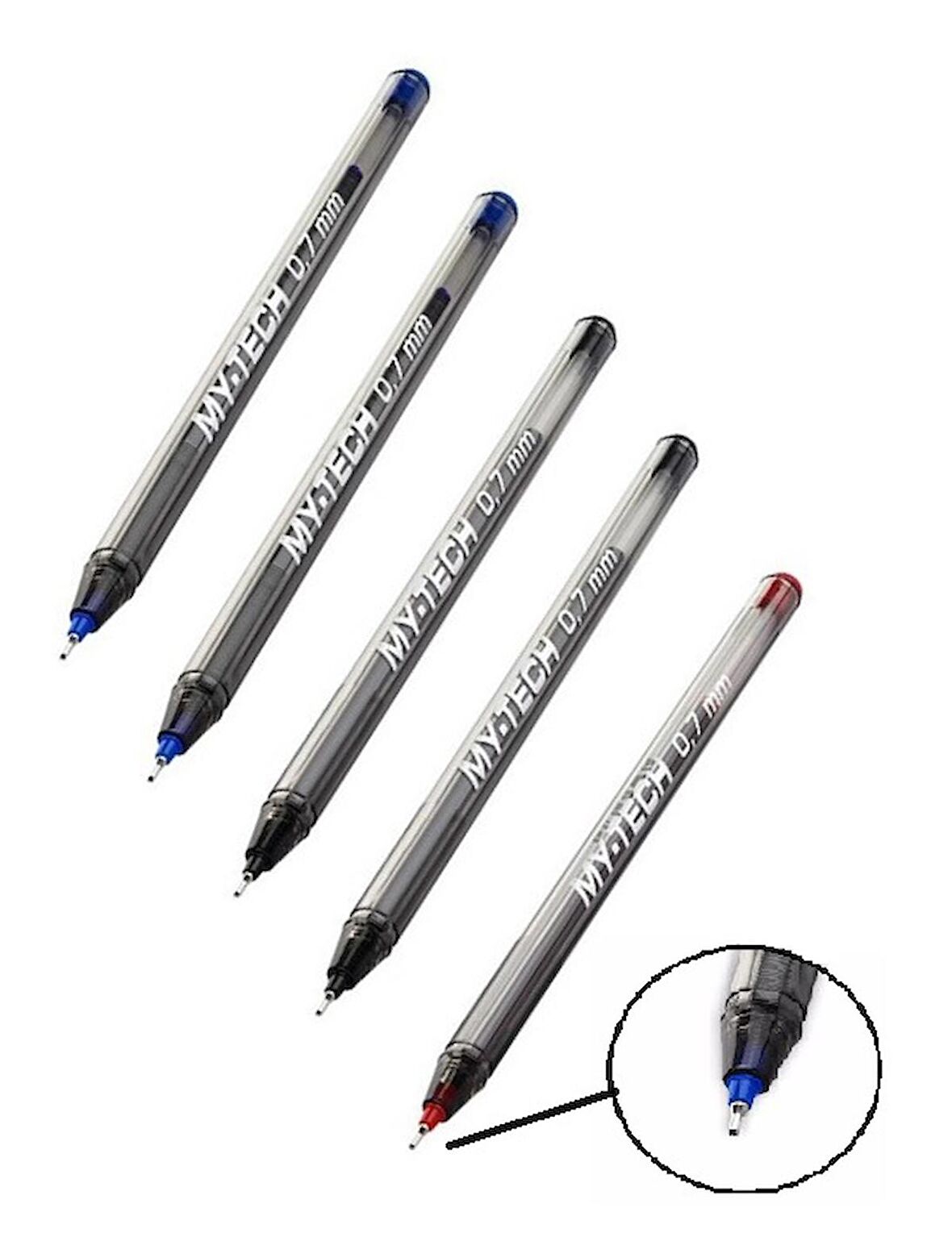 My-tech 0.7 mm Tükenmez Kalem 5 li