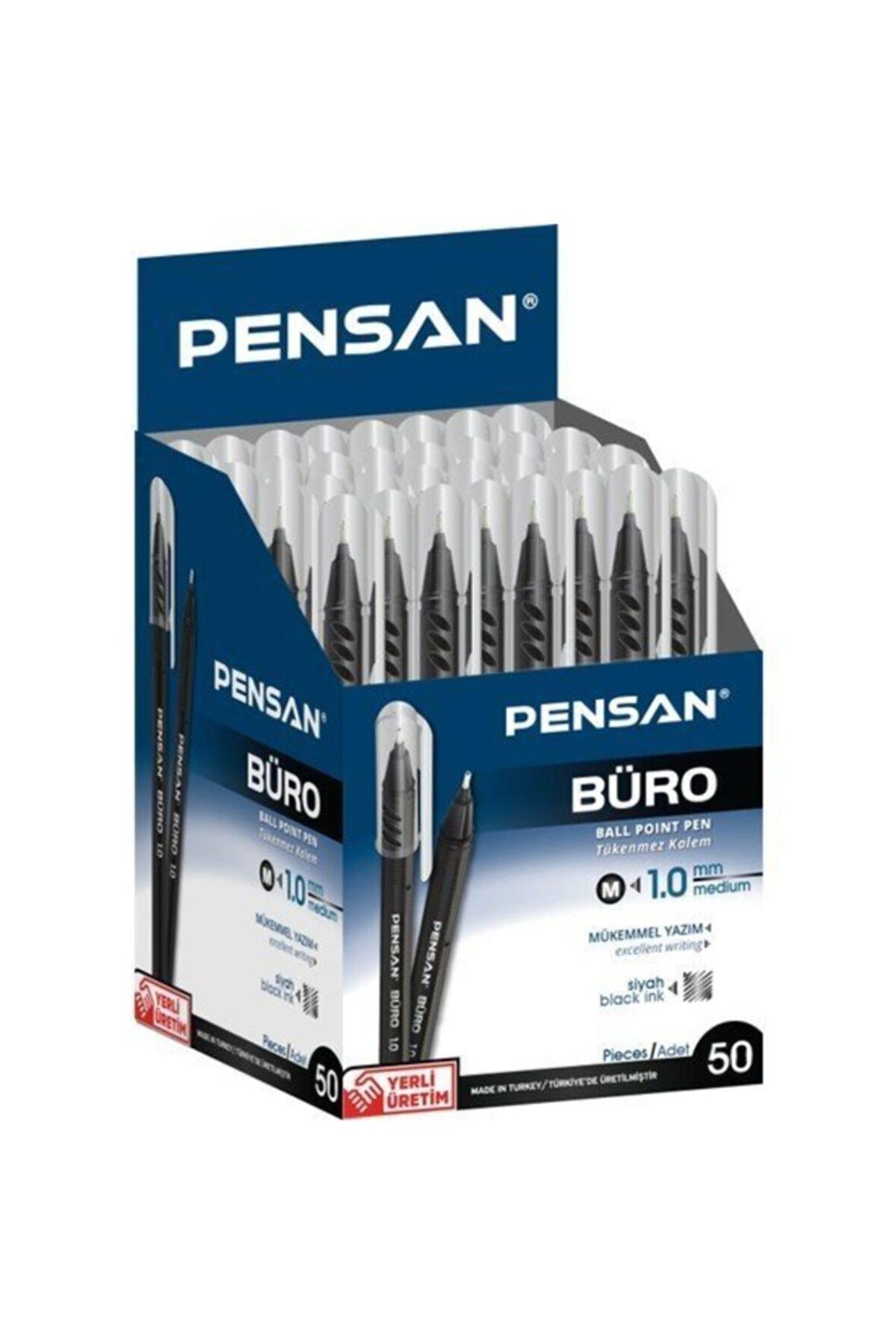 PENSAN BÜRO TÜKENMEZ KALEM 1MM 2270 SİYAH 50 Lİ