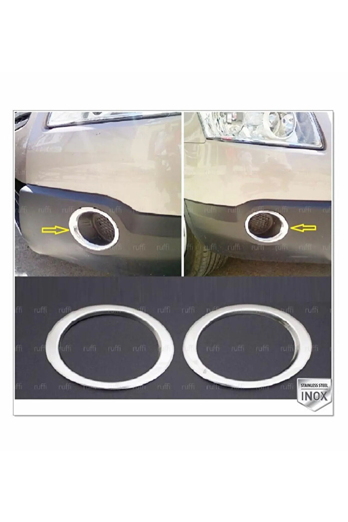 Nissan Qashqai Krom Sis Çerçevesi 2007-2010 Paslanmaz Çelik