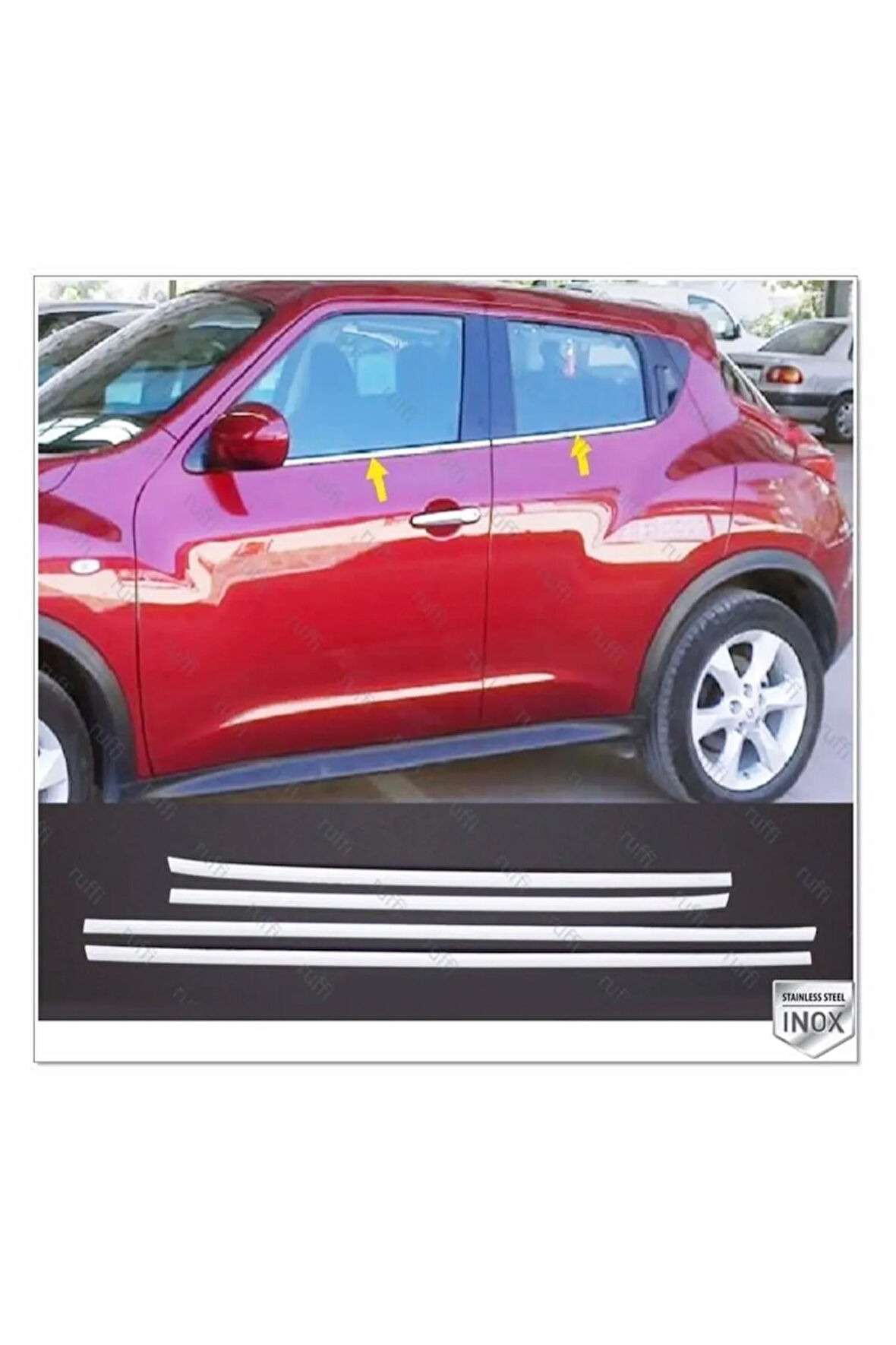 Nissan Juke Krom Cam Çıtası 4 Prç. 2010 Üzeri P. Çelik