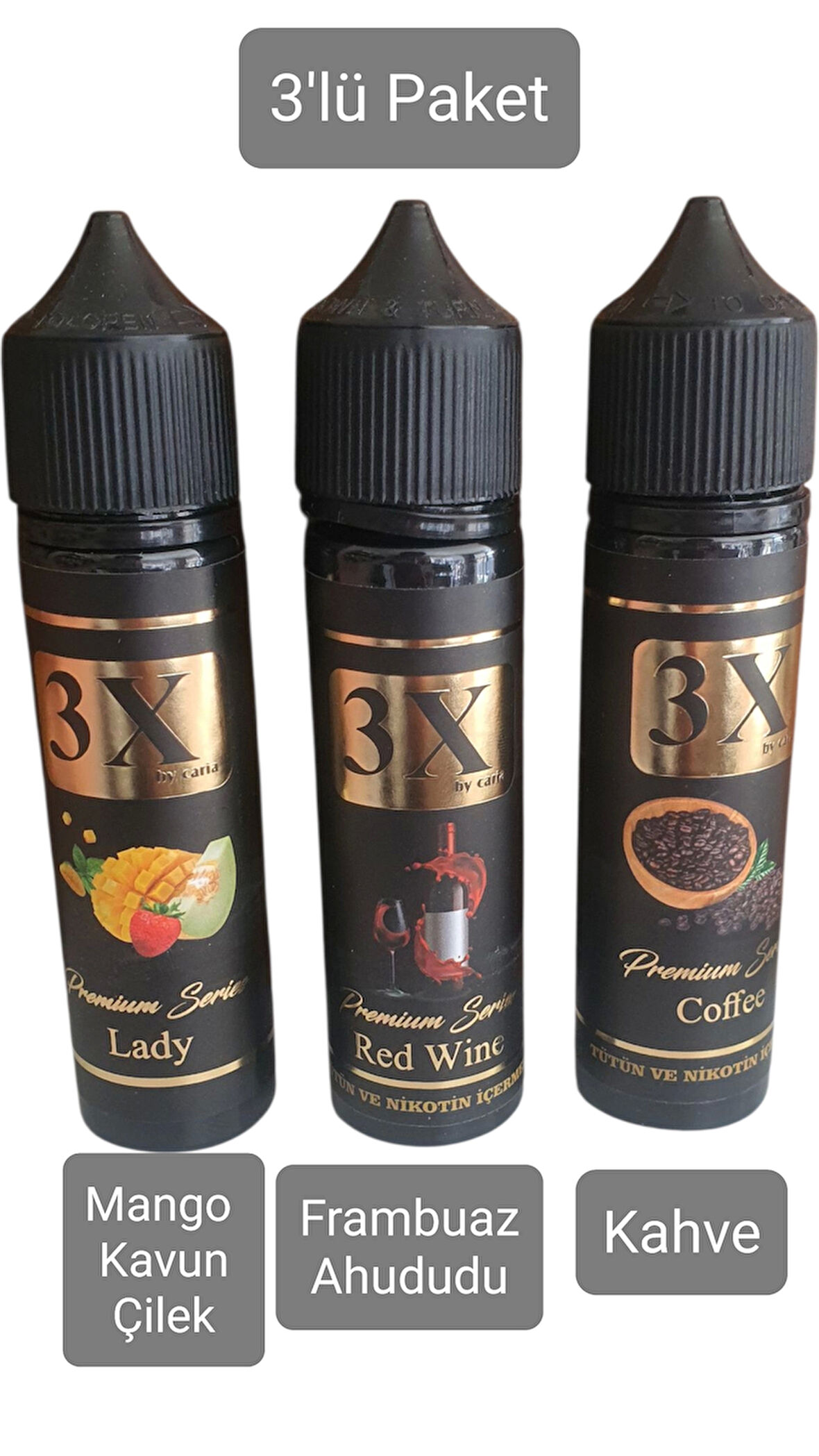 3 'lü Paket - Siyah