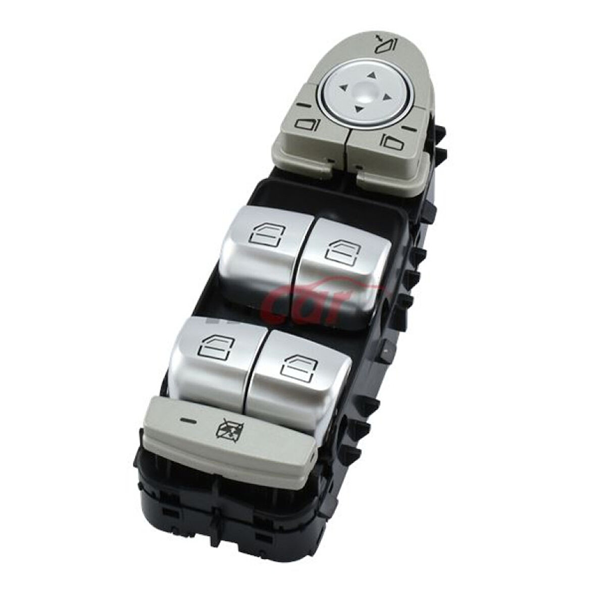 Mercedes Cam Acma Kapama Anahtarı Sol Dortlu Beyaz İsik Siyah 9051 W213 W222 - Kraw An-558