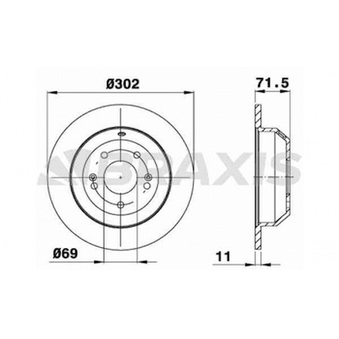 Hyundaı Arka Fren Diski Aynası Hyundaı Sante Fe 09-12 Kia Sorento 12-> - Braxıs Ad1035