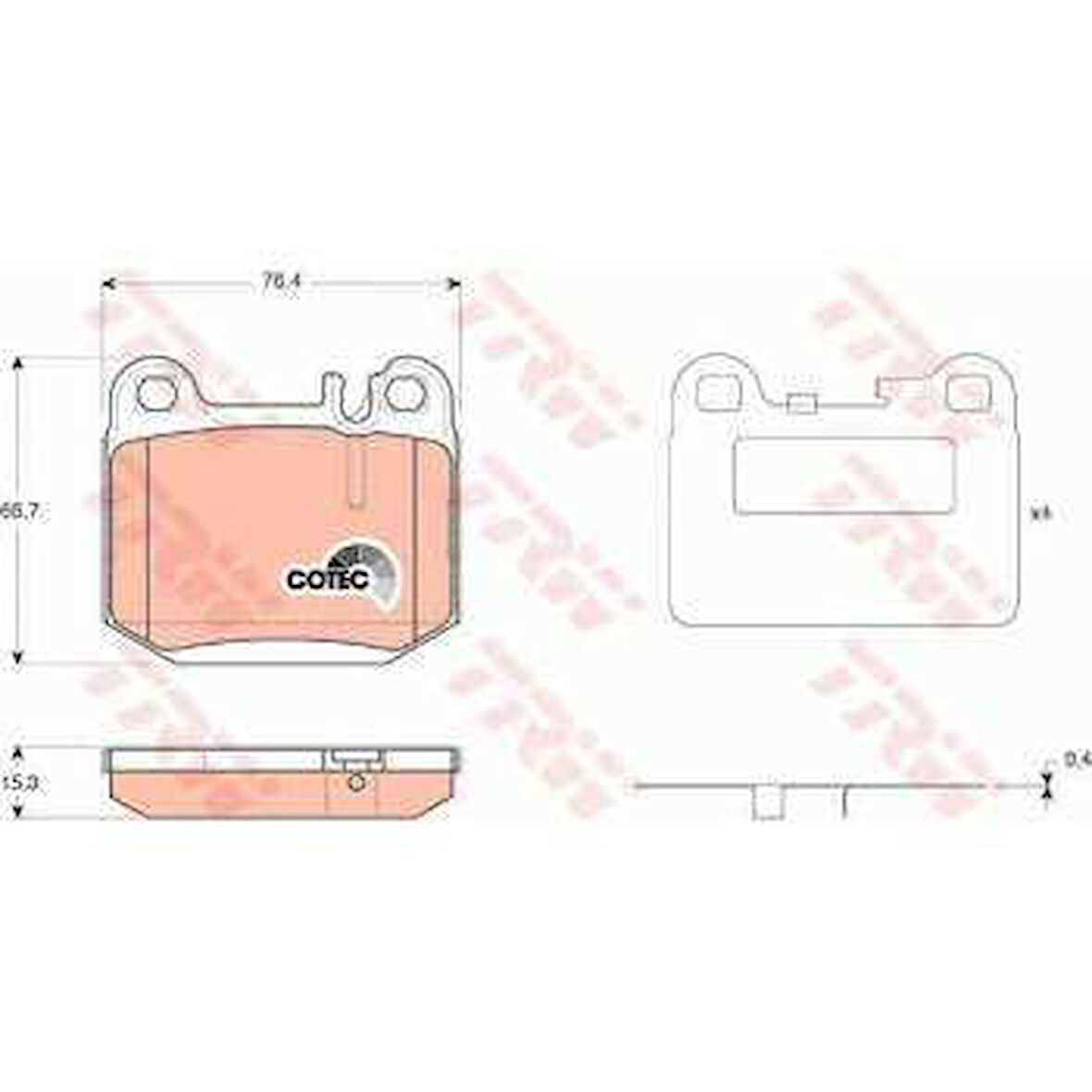 Mercedes Fren Balatası Arka - Fren Balatası Arka - Trw Gdb1457
