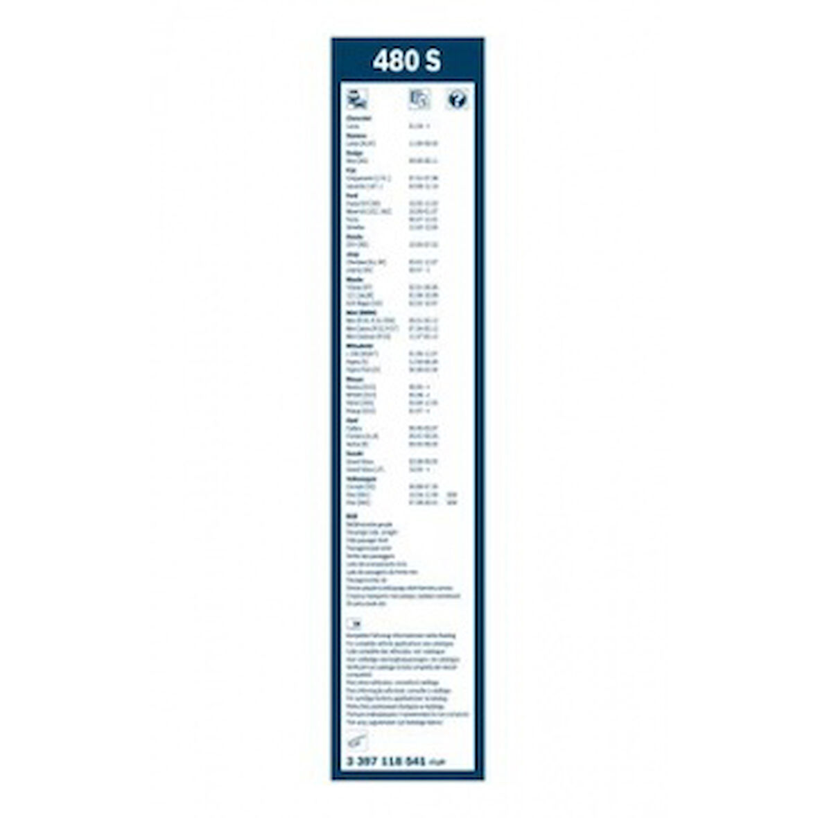 Vag Silecek Supurgesi Takım Twin Ruzgarlıklı [475 / 475 Mm] - Bosch 3397118541