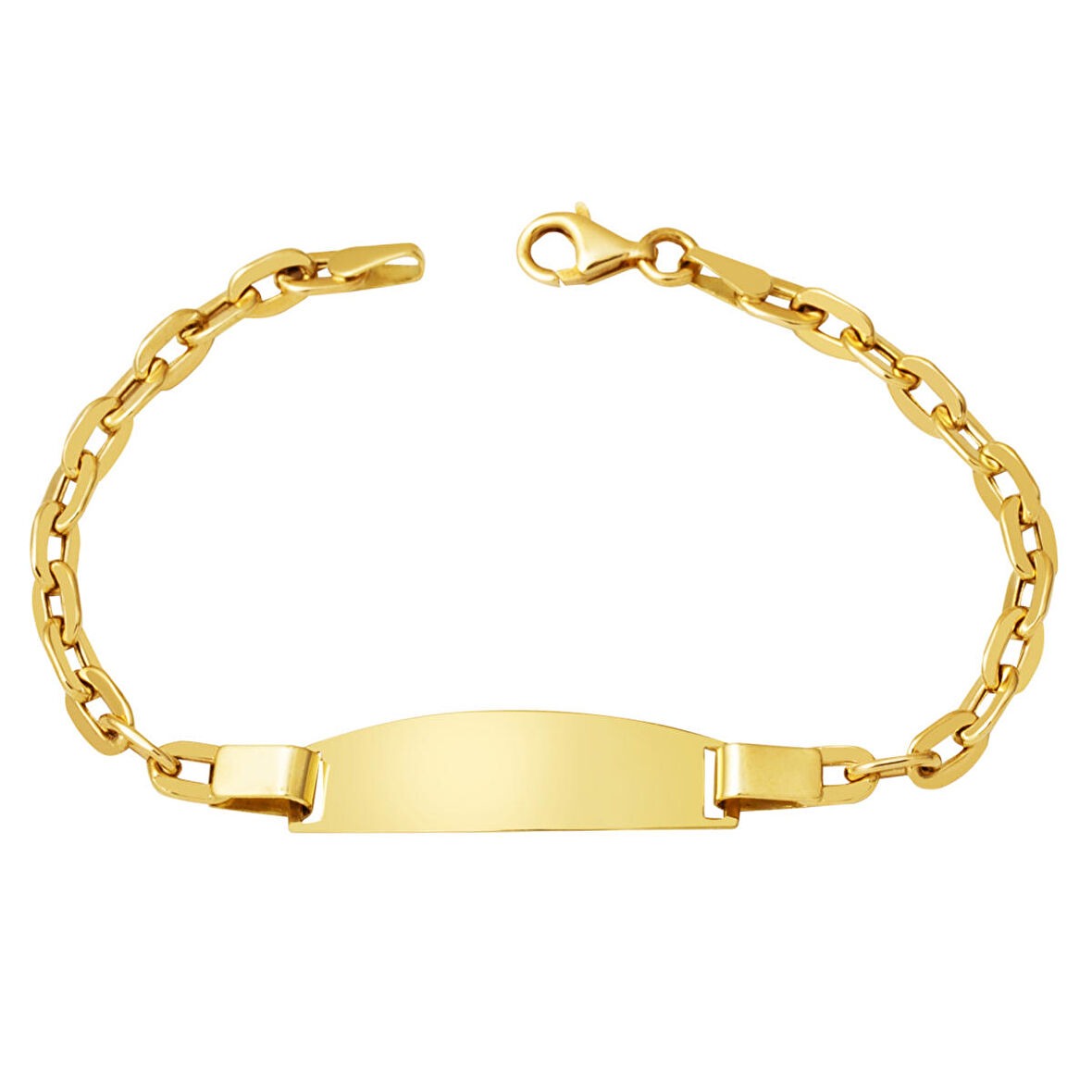 Zincirli İsim Yazılabilen 14 Ayar Altın Çocuk Künyesi