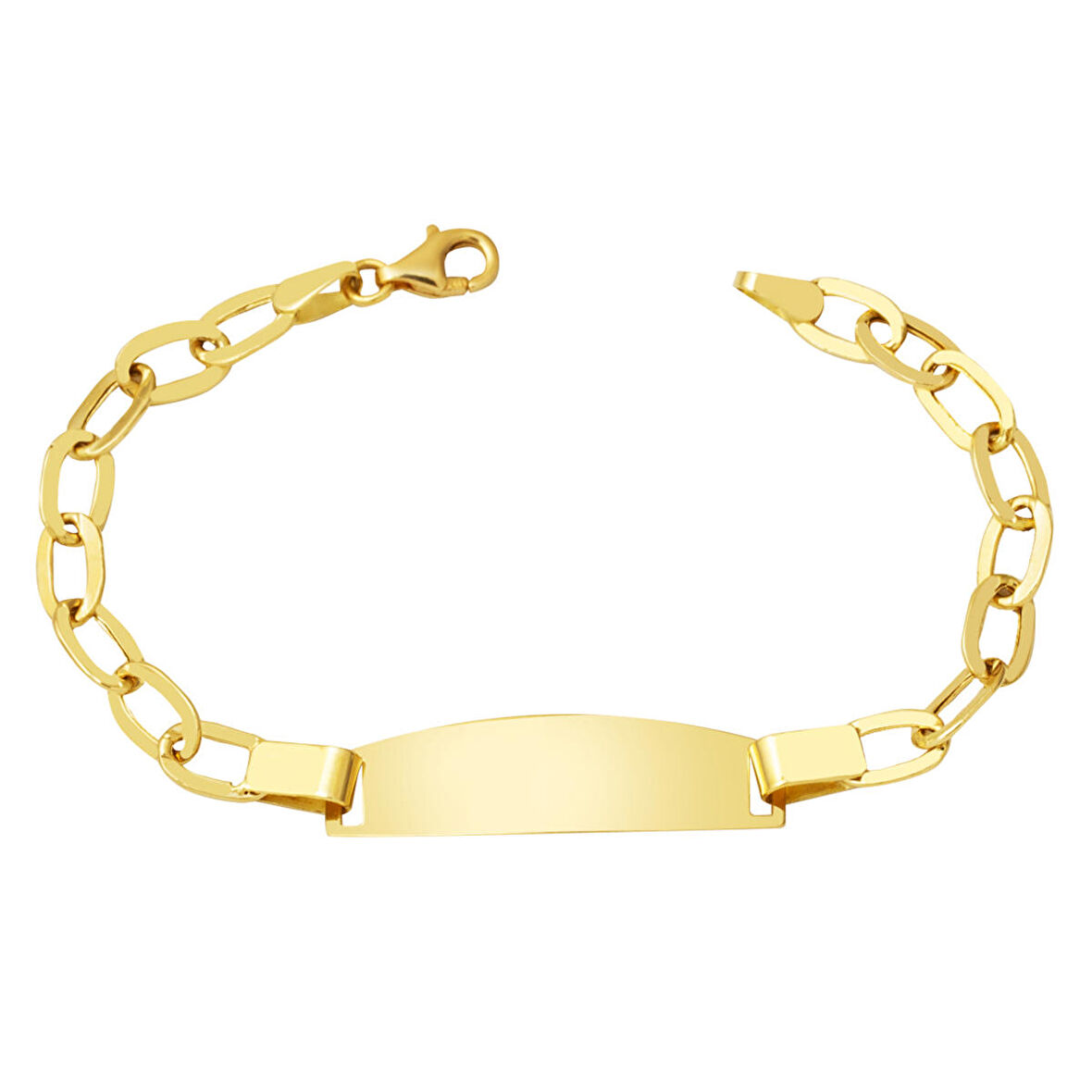 İsim Yazılabilen Plakalı 14 Ayar Altın Çocuk Künyesi