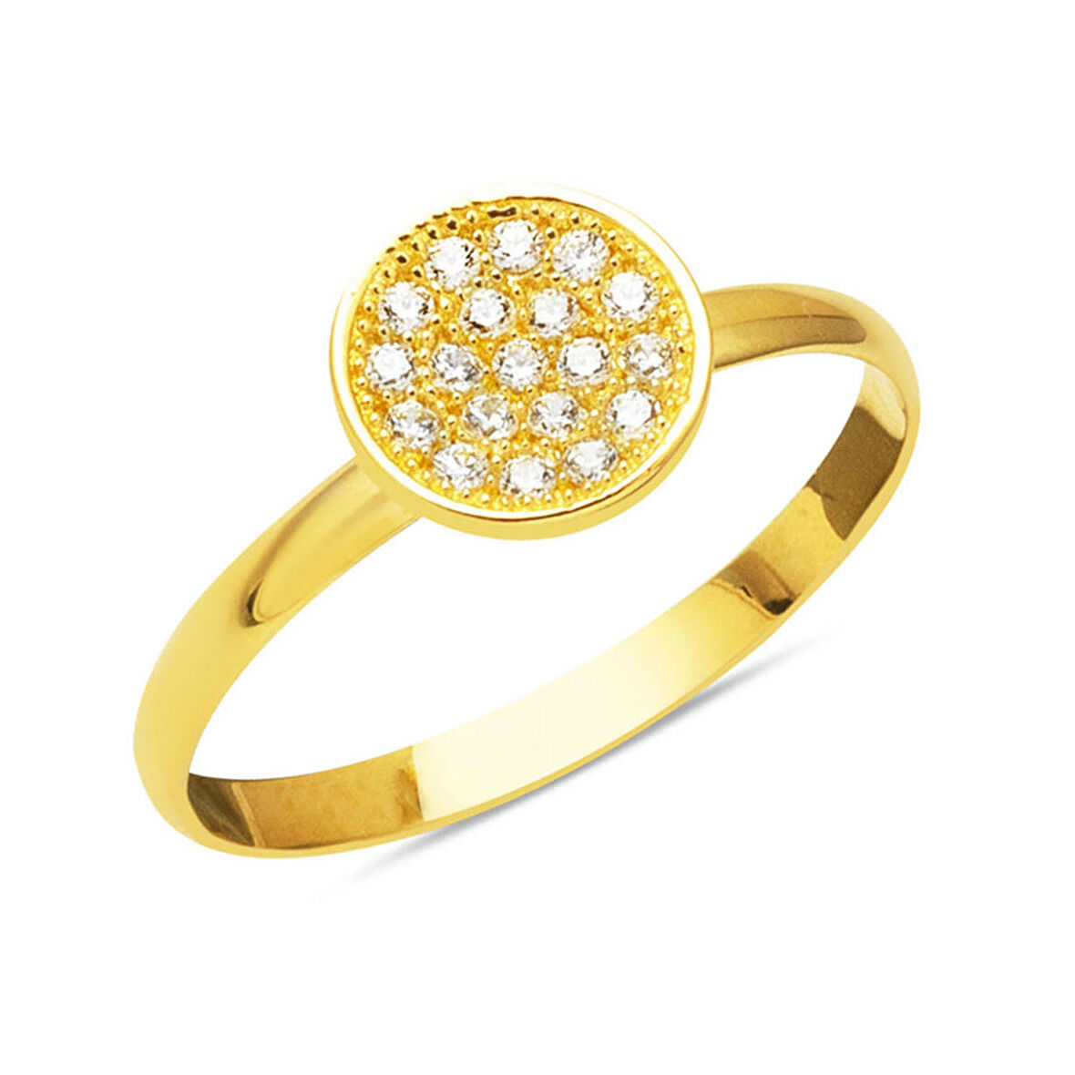 Yuvarlak 14 Ayar Altın Spor Yüzük