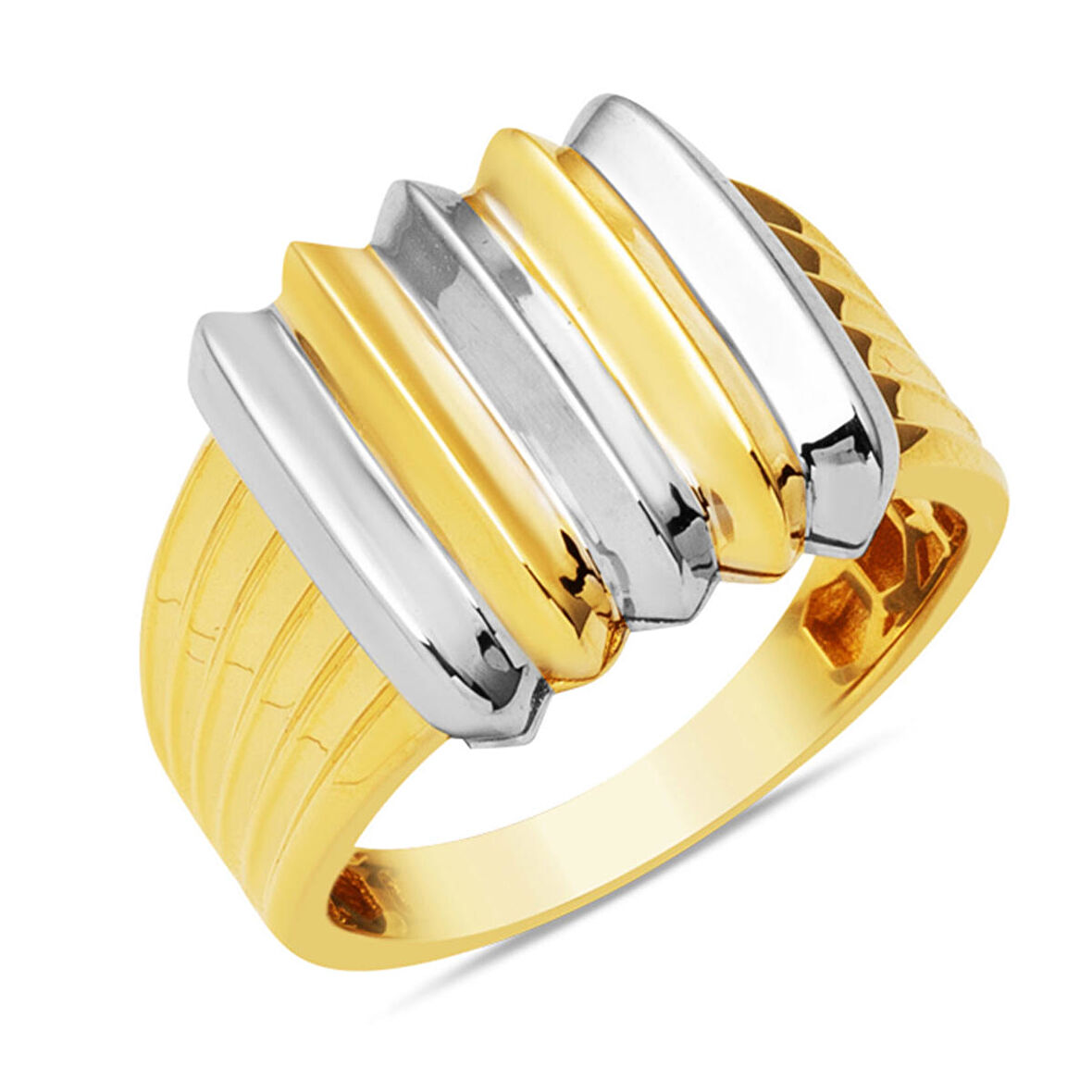 Belle İki Renkli 14 Ayar Altın Yüzük