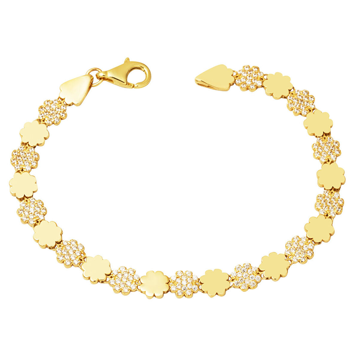 Papatya Altın 14 Ayar Kadın Bileklik