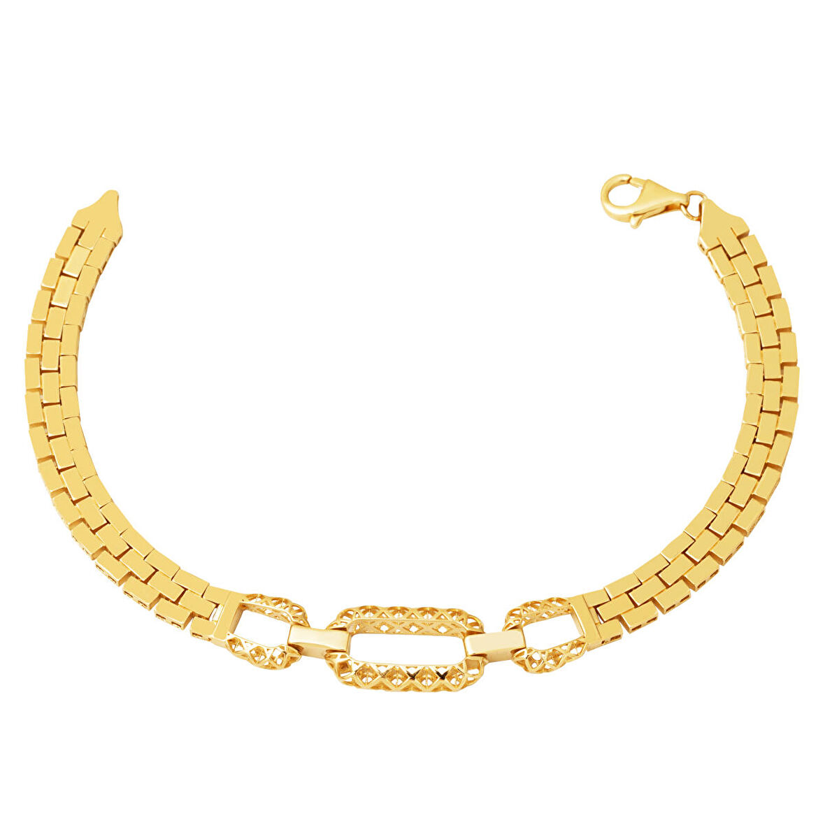 Rolex Kordonlu 14 Ayar Altın Künye