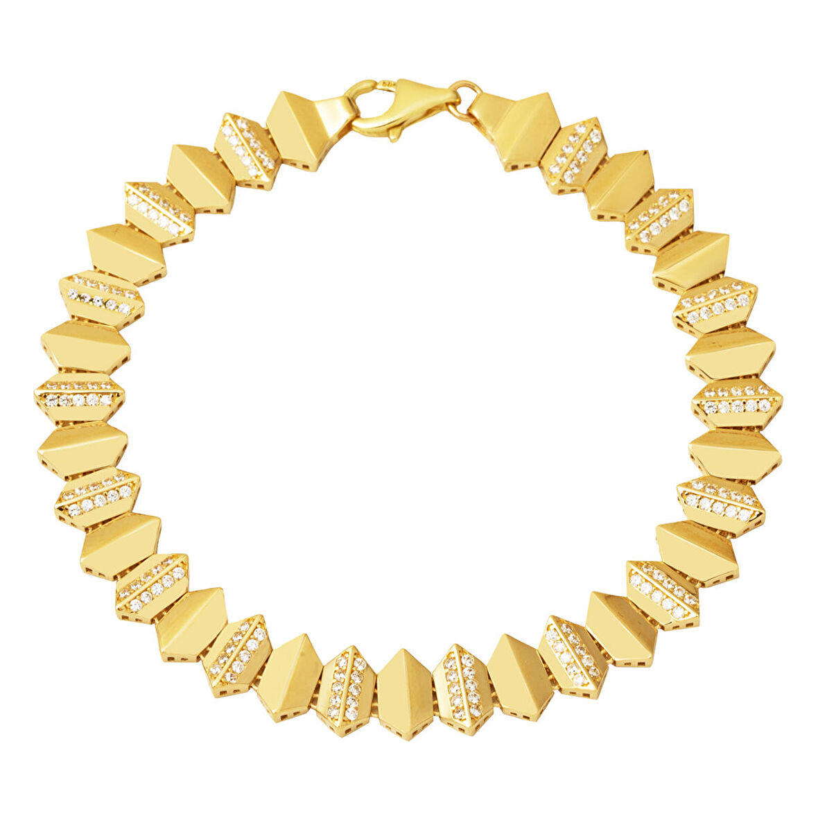 İtalyan Tasarım 14 Ayar Altın Bileklik