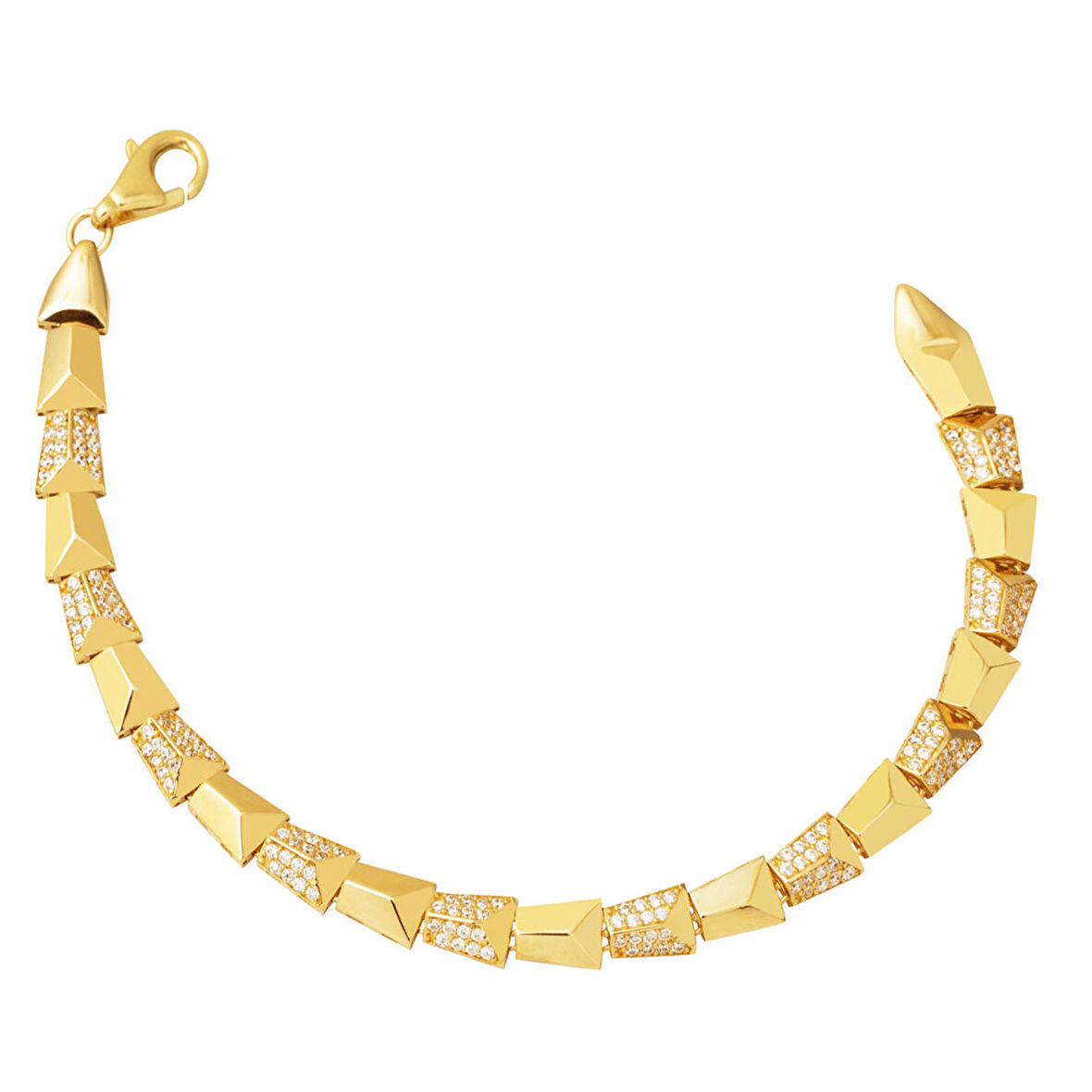 Modern Tasarım 14 Ayar Altın Bileklik