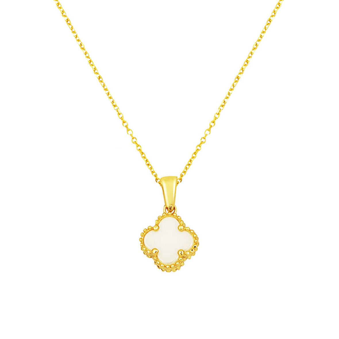 Yonca Sedef Taşlı 14 Ayar Altın Kolye