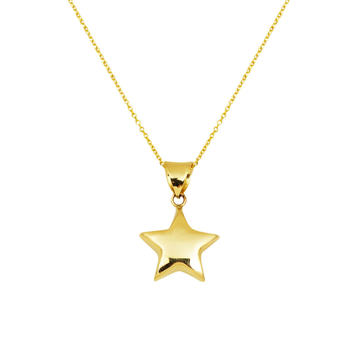 14 Ayar Altın Yıldız Kolye