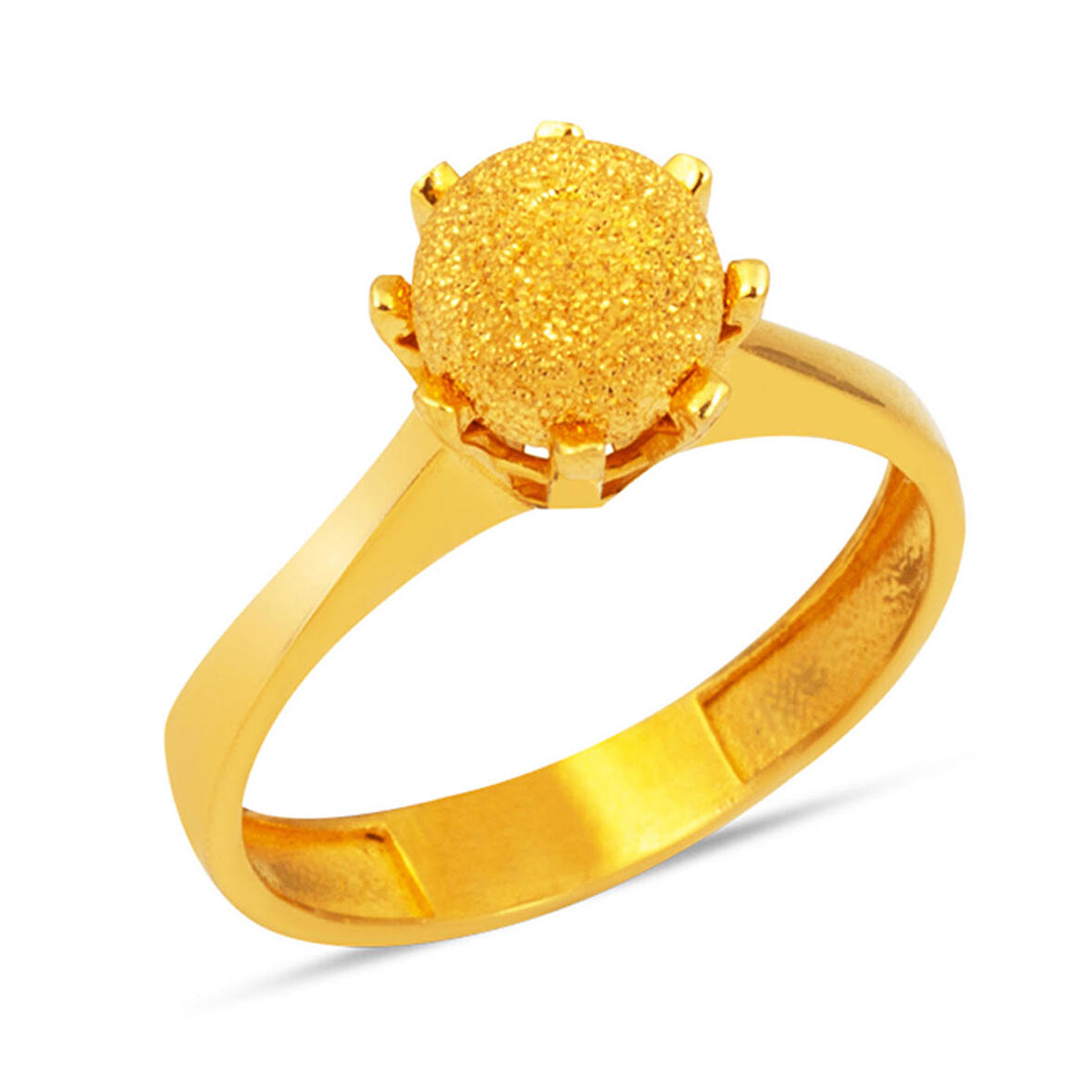 22 Ayar Top Altınlı Yüzük