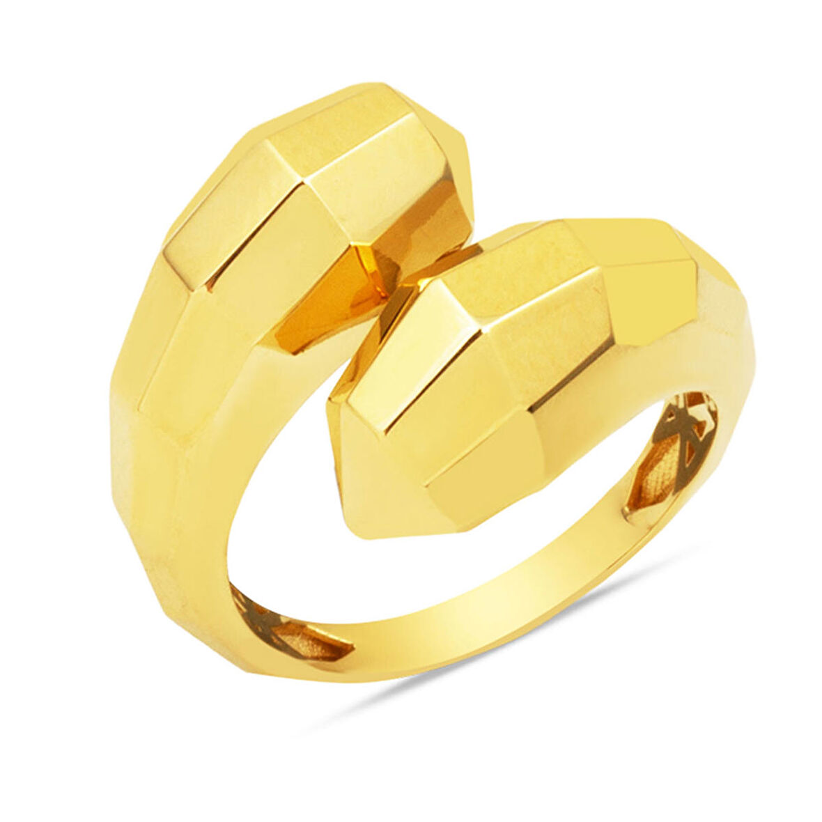 Twin 14 Ayar Altın Prizma Yüzük
