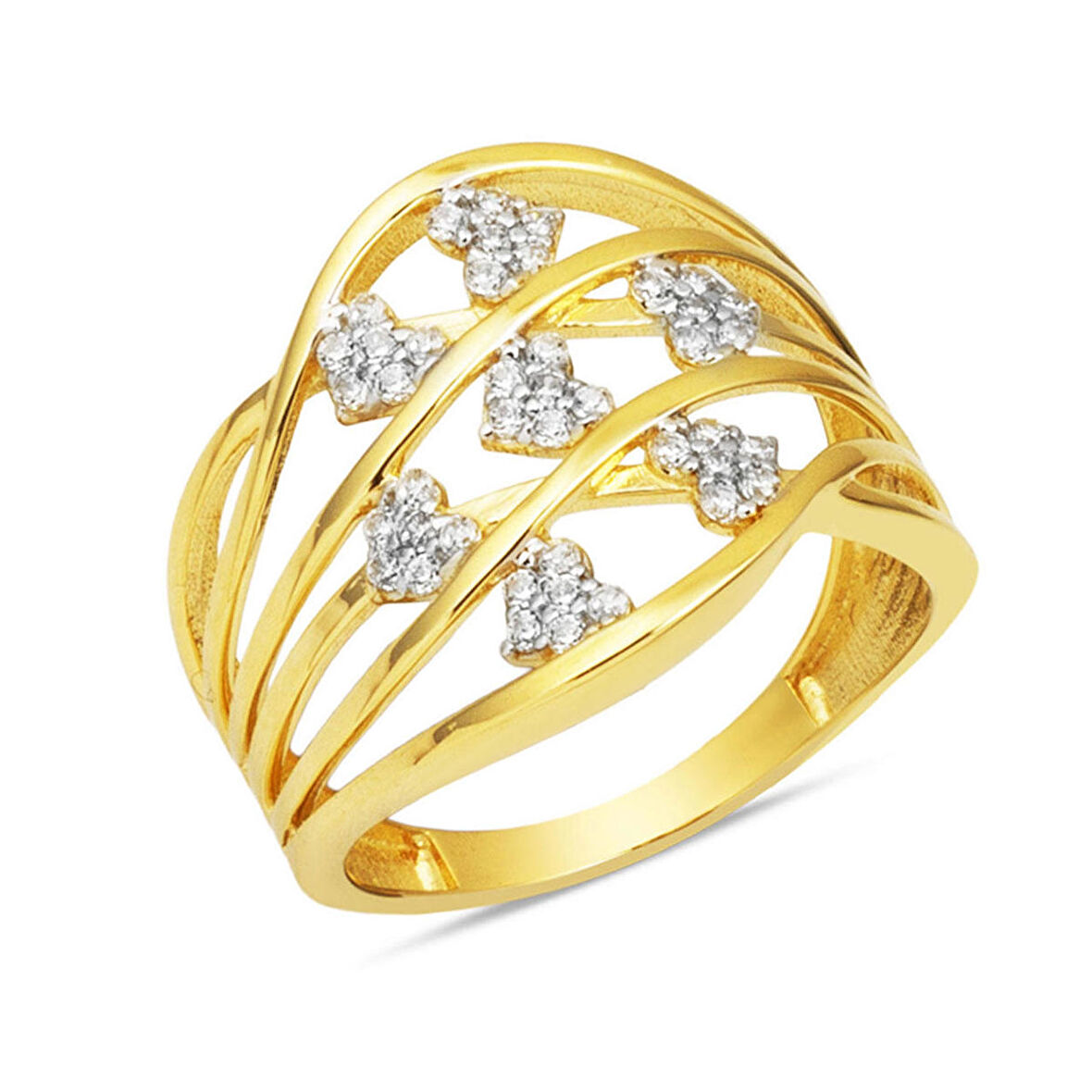 Kalpli Sarmaşık 14 Ayar Altın Yüzük