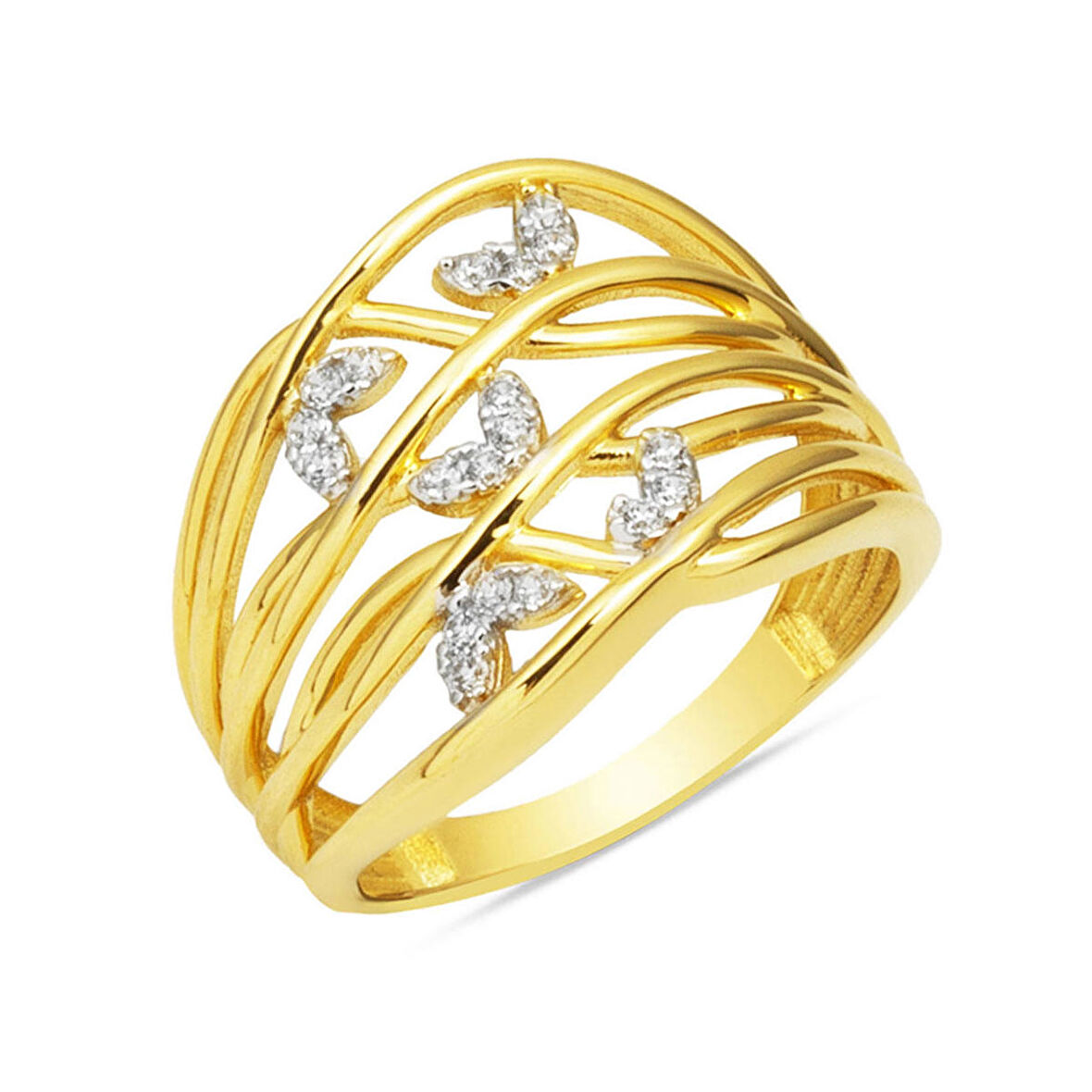 Sarmaşık Kelebekli 14 Ayar Altın Yüzük