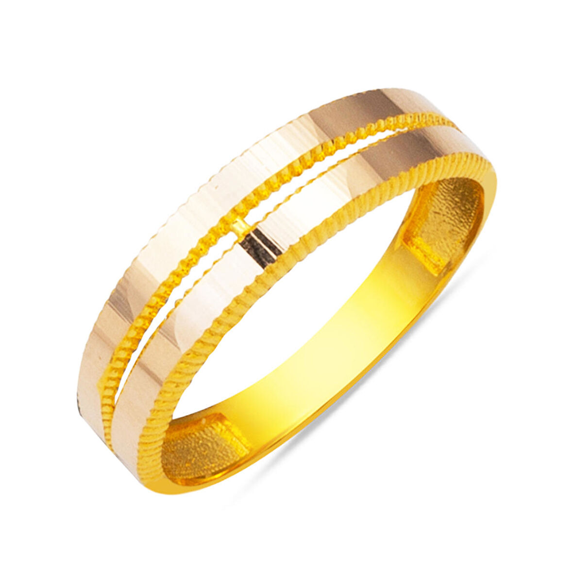 Ajda 14 Ayar Altın Yüzük 2 Sıra