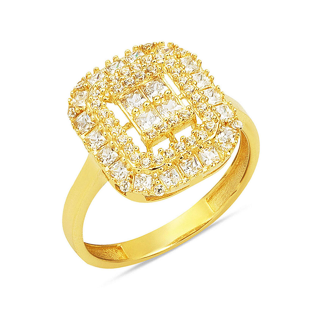 Baget Işıltılı 14 Ayar Altın Yüzük