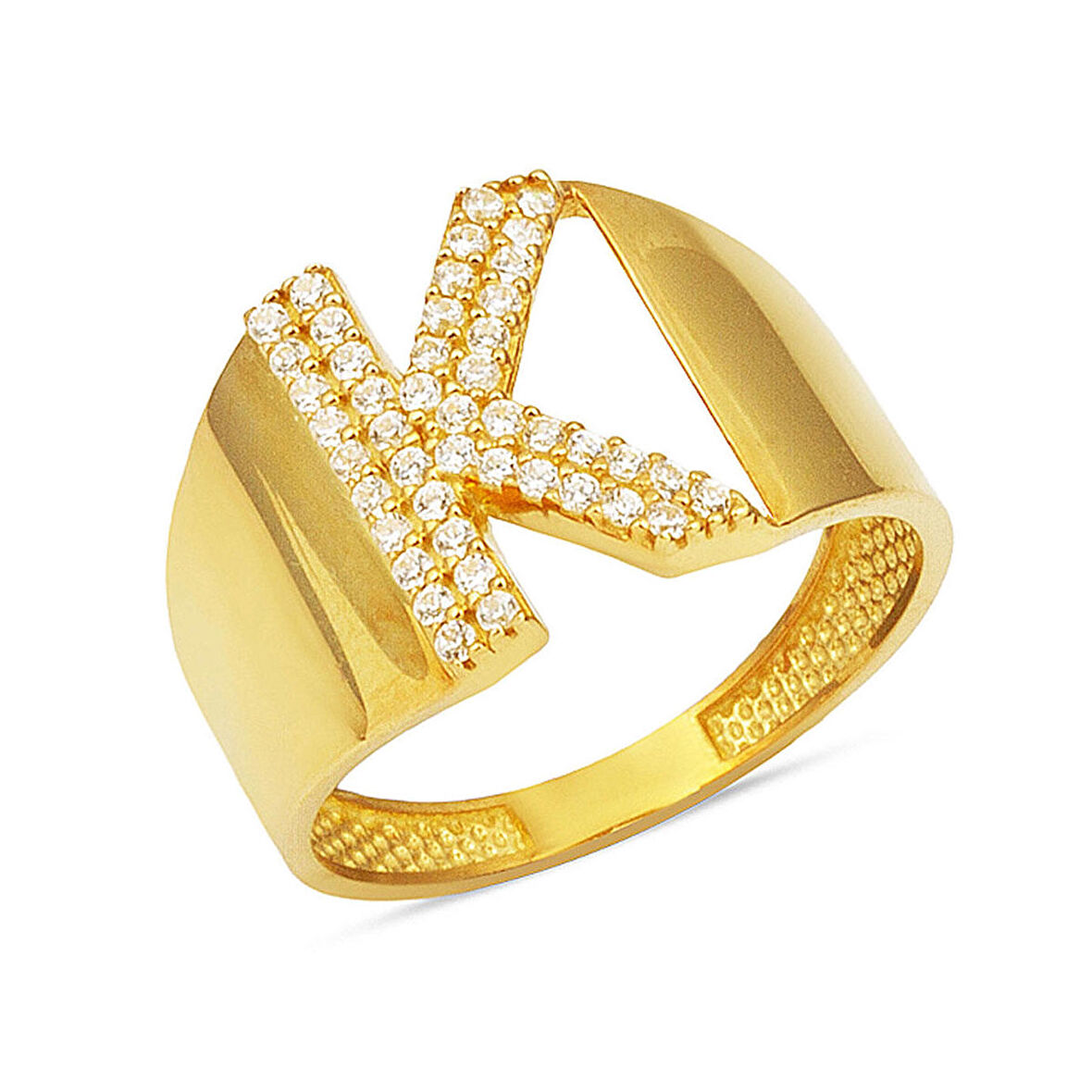 K Harfi Altın Yüzük