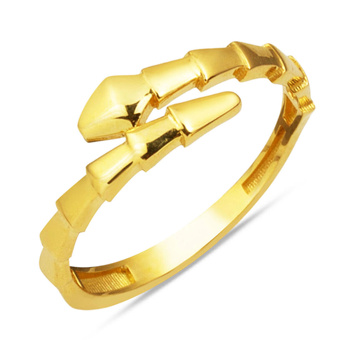 Yılan Model Taşsız Altın Yüzük