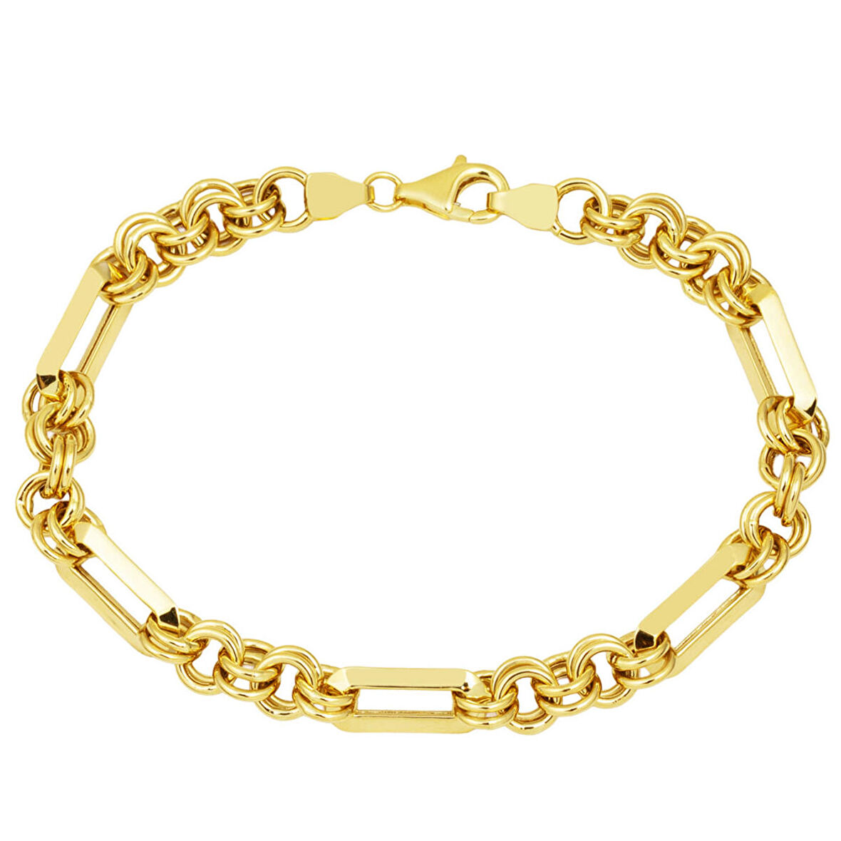 Liva 14 Ayar Altın Ünisex Gündelik Bileklik