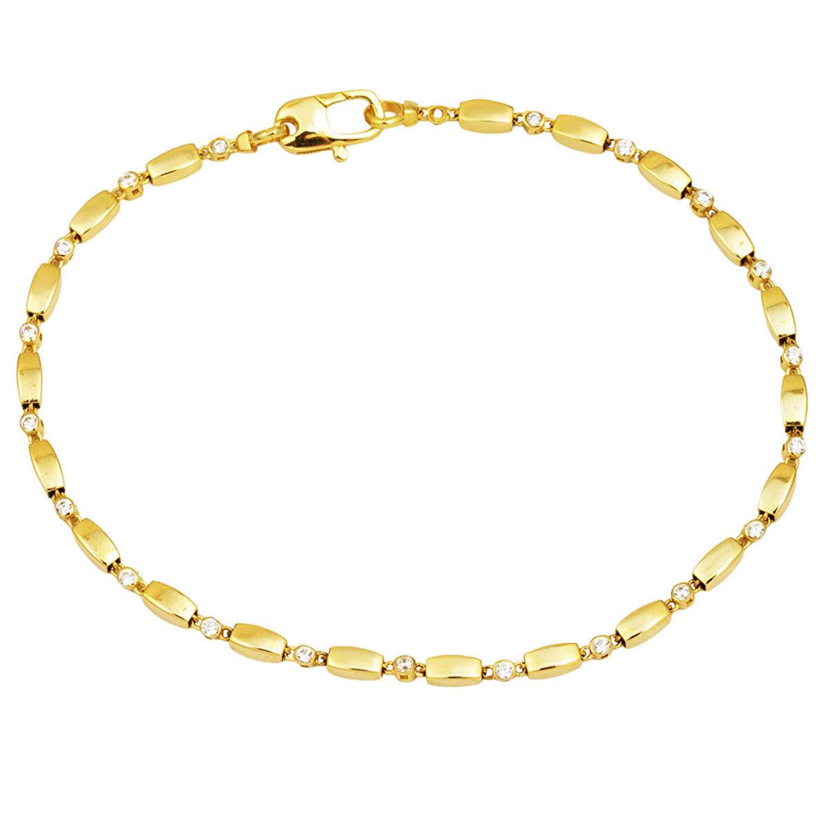 Spor İnce Sarı Altın Bileklik