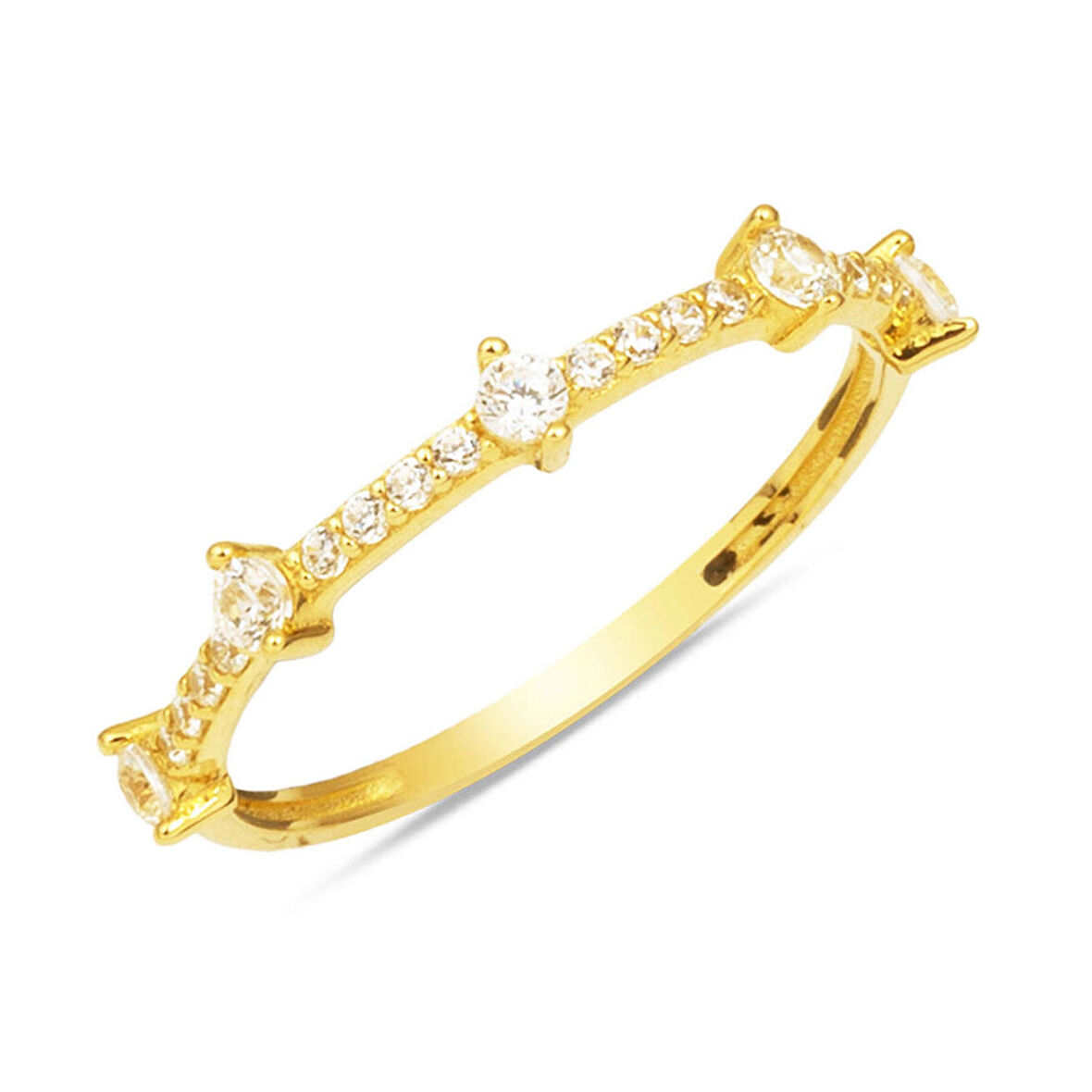 14 Ayar Altın Yarımtur Yüzük