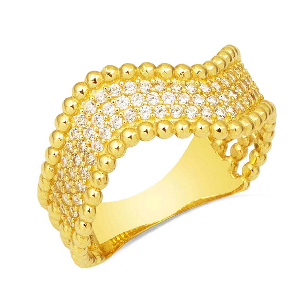 Kıvrımlı Suyolu 14 Ayar Altın Yüzük