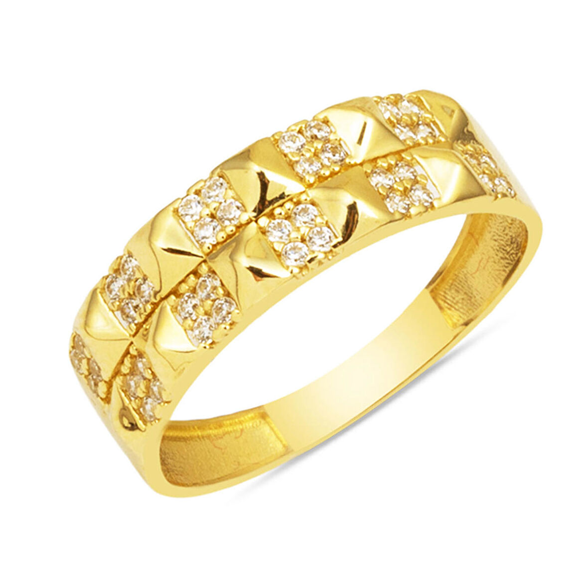 Işıltılı 14 Ayar Altın Spor Yüzük