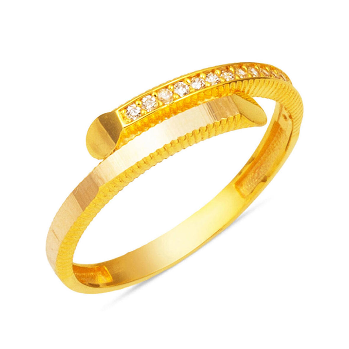 Çivili Ajda Altın Yüzük 14 Ayar