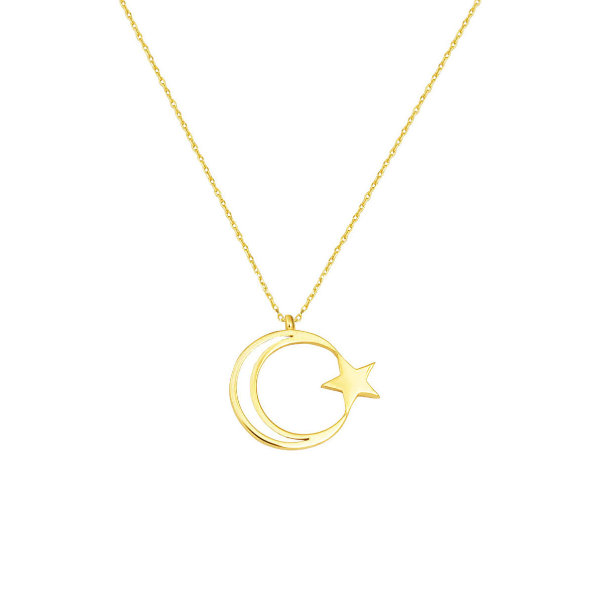 Ayyıldız 14 Ayar Altın Kolye