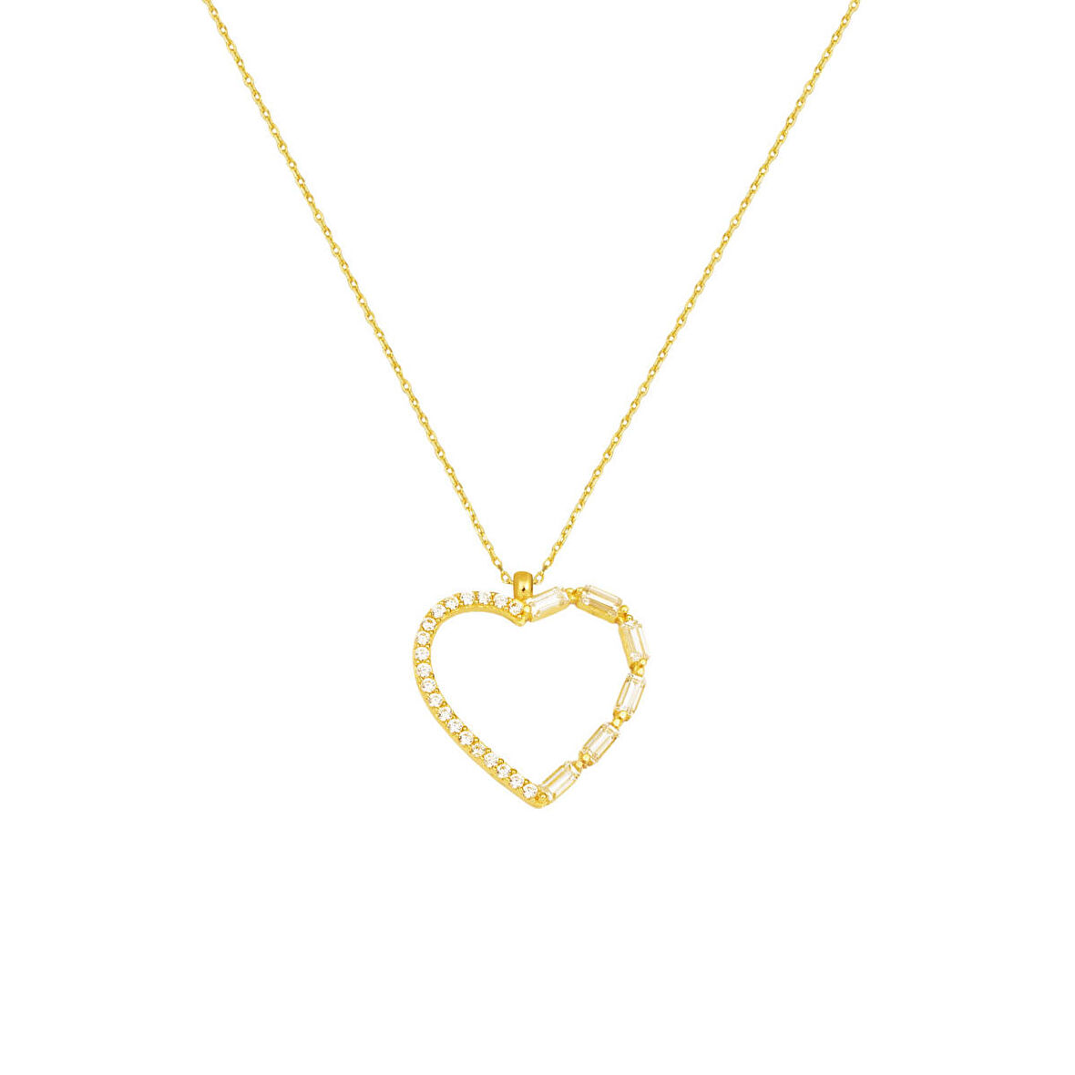 Kalp Altın Kolye 14 Ayar