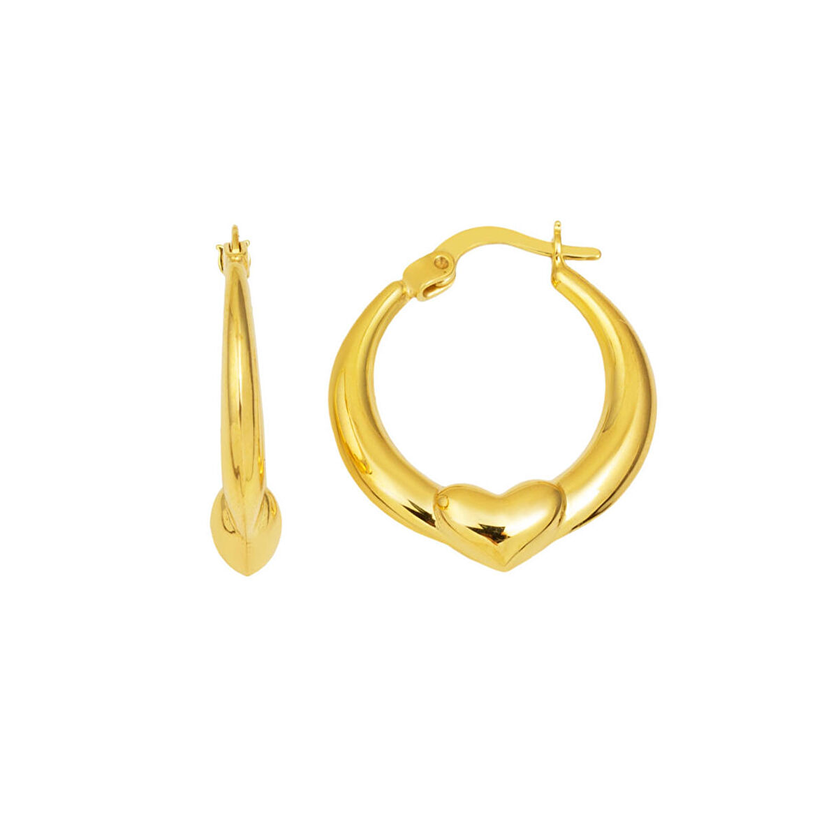 Kalpli Halka Altın Küpe