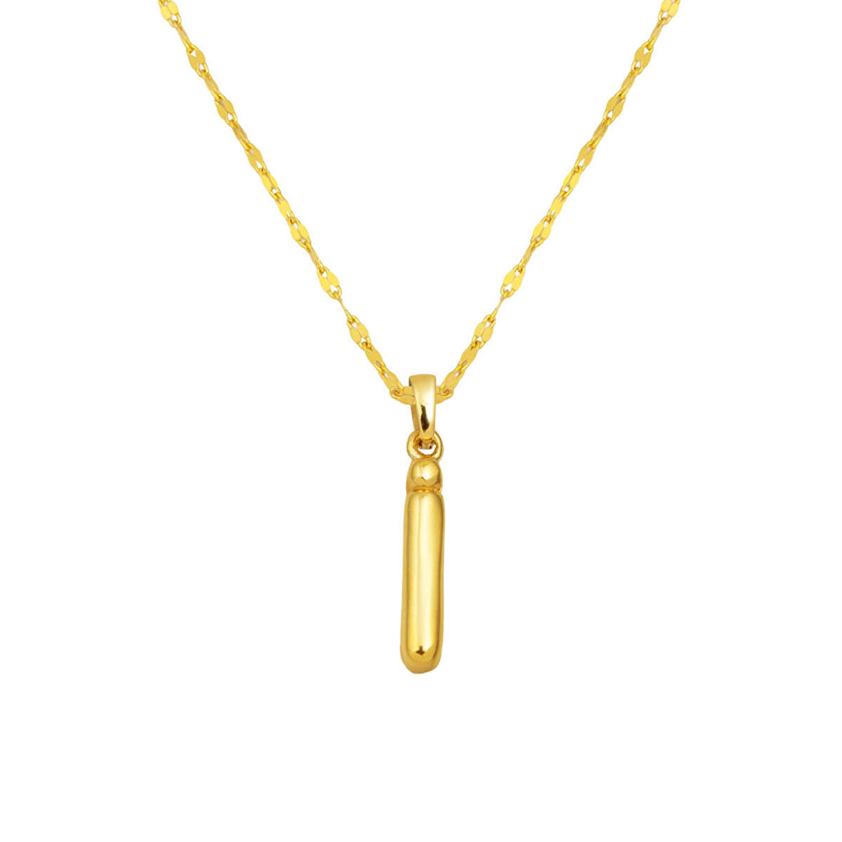 İ Balon Harf Kolye 14 Ayar Altın